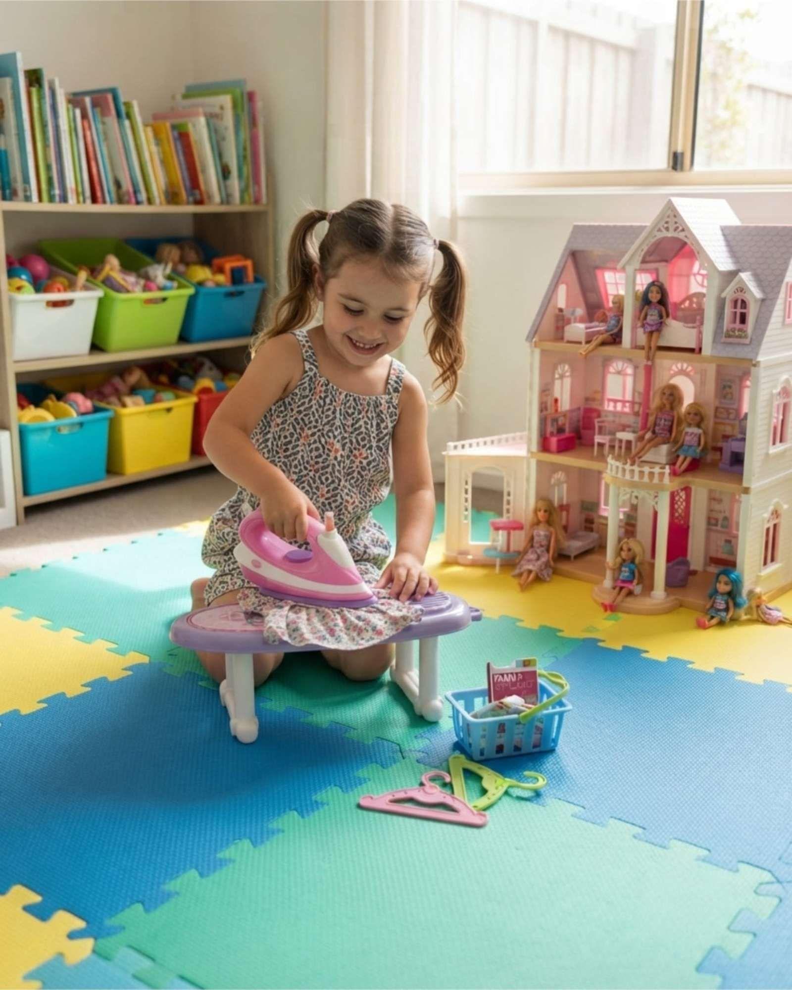 Mesa de Planchar Infantil con Plancha y Accesorios-3