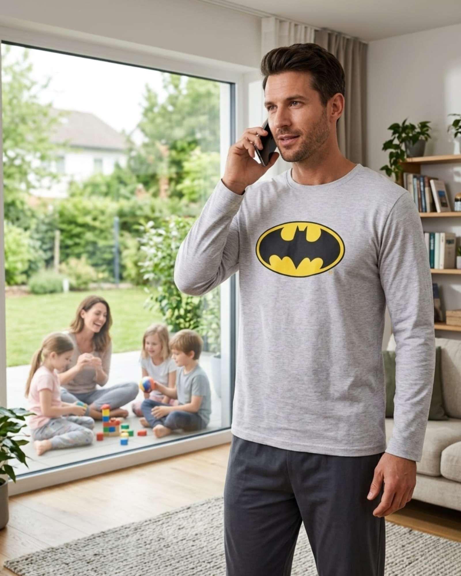 Pijama Hombre Batman Micropolar Térmico Invierno Talla M B4-2