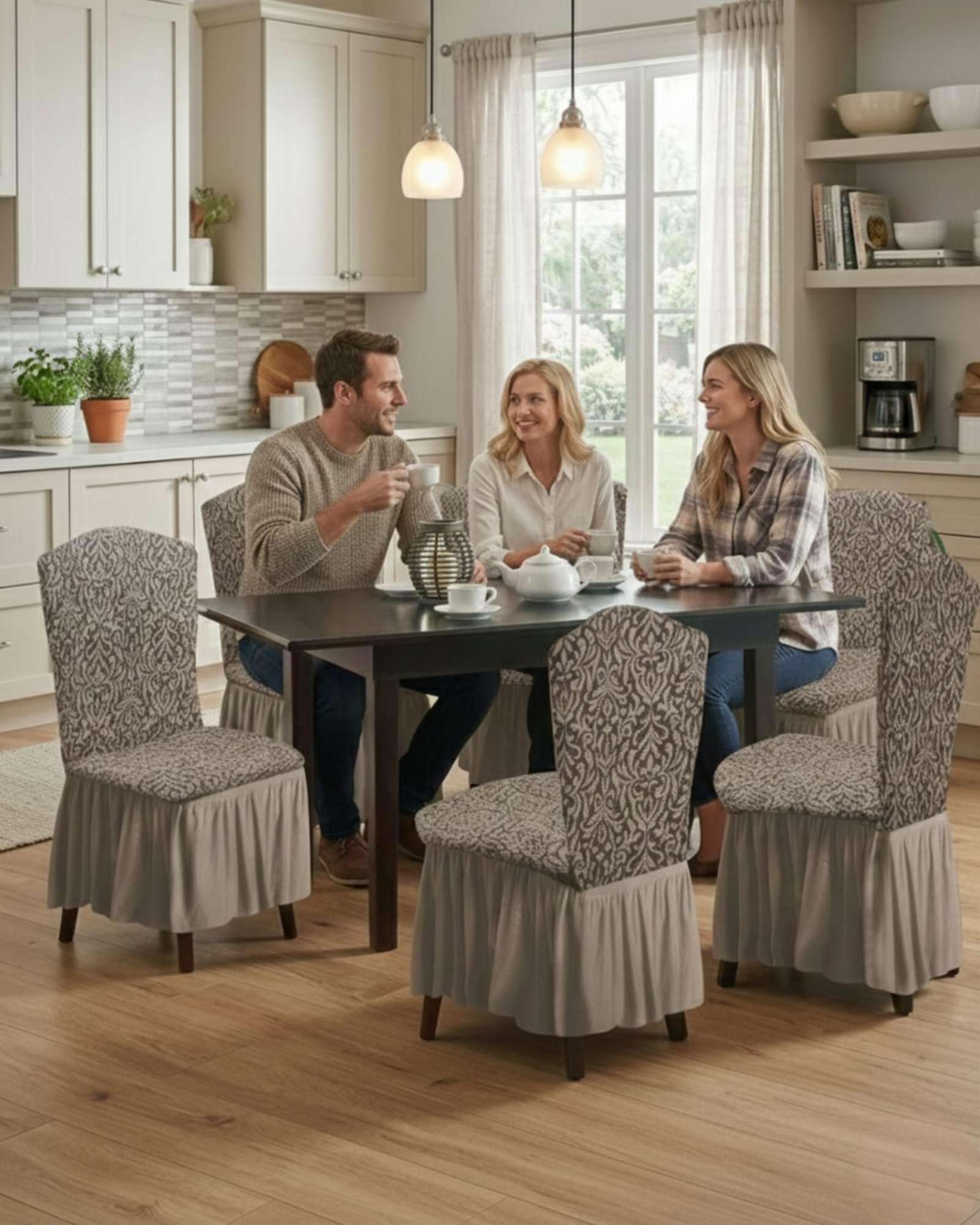 JUEGO DE 6 FUNDAS DE SILLA TEJIDO 3D M2-2