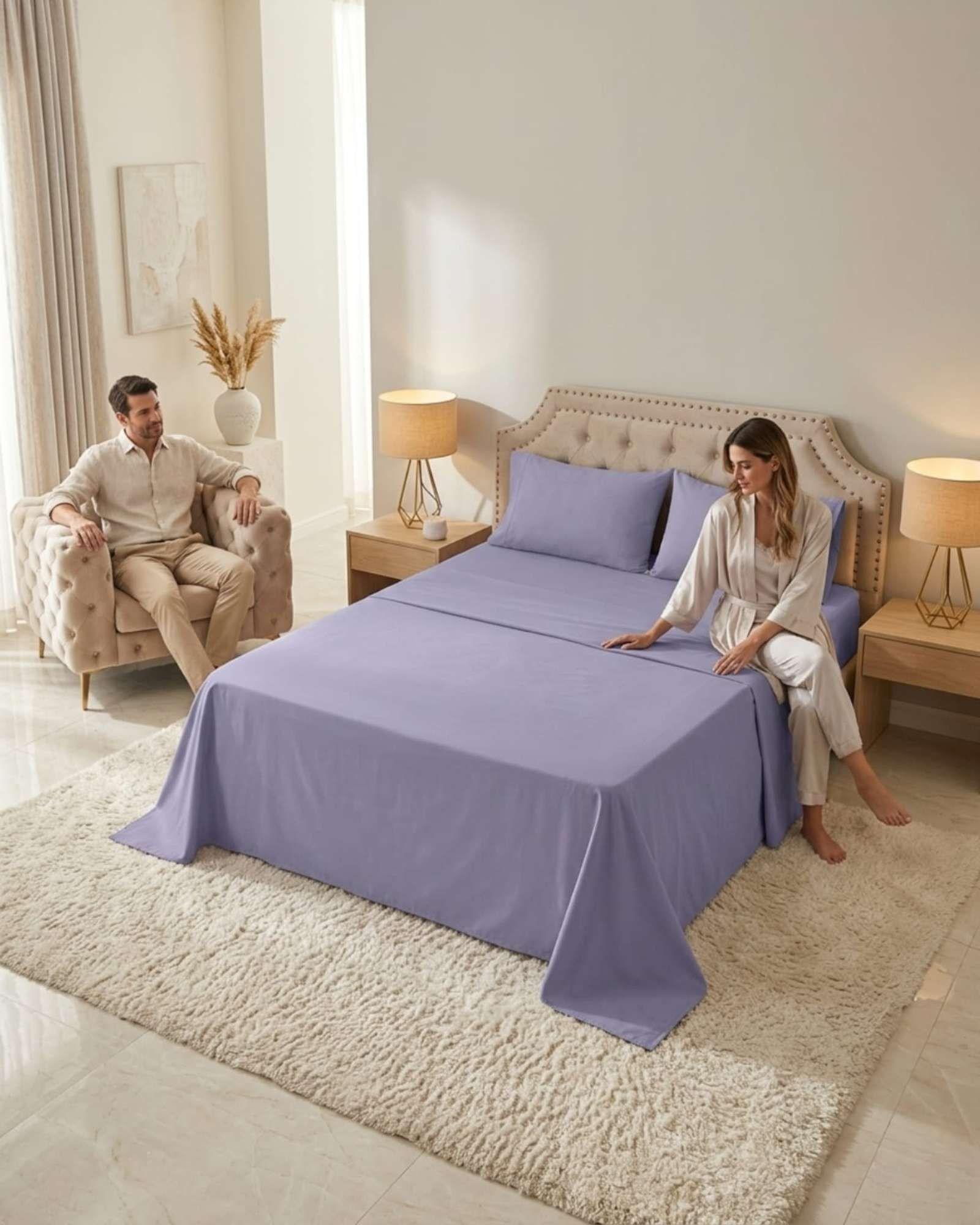 Juego de Sábanas King Verano Soft Género Premium Respirable 04-1