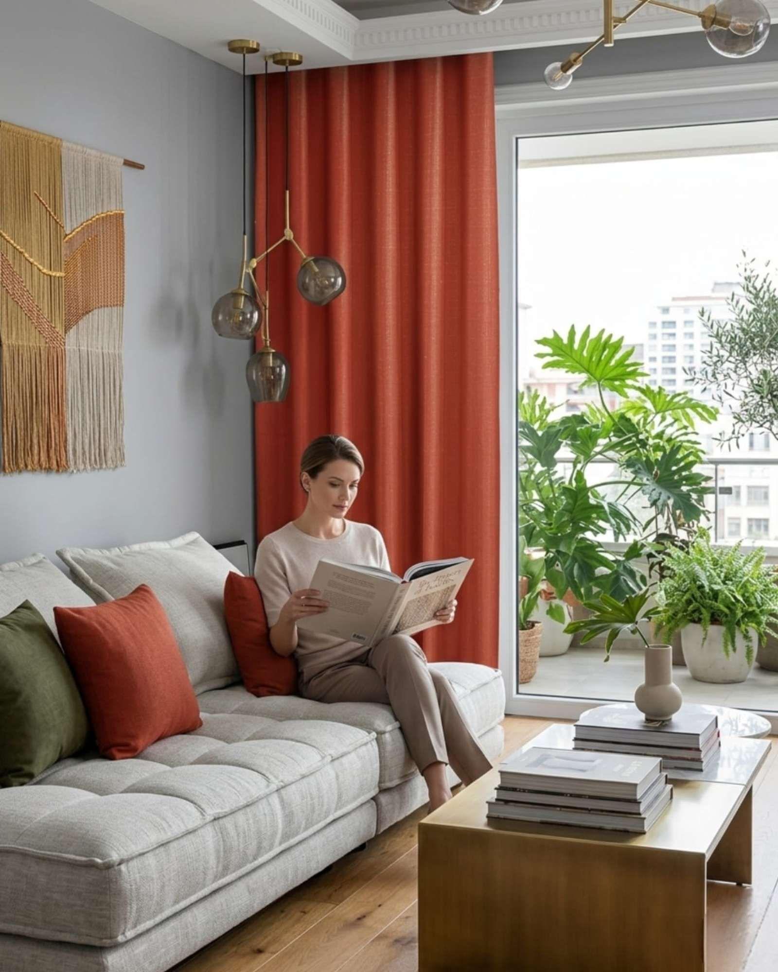 Juego de Cortinas Blackout Premium Engomadas m7-4