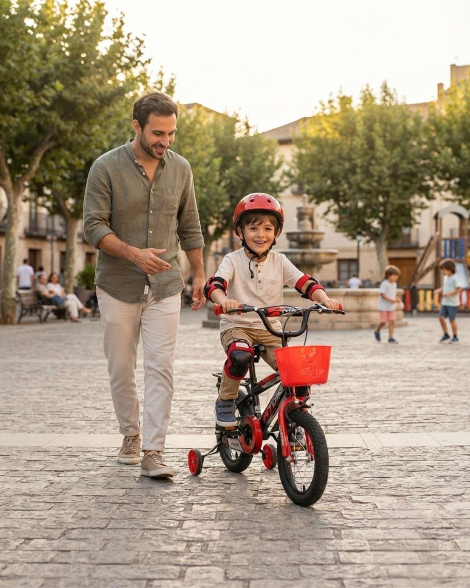 Bicicleta Para Niños Aro 12 Con Kit De Protección Y Casco 10-1