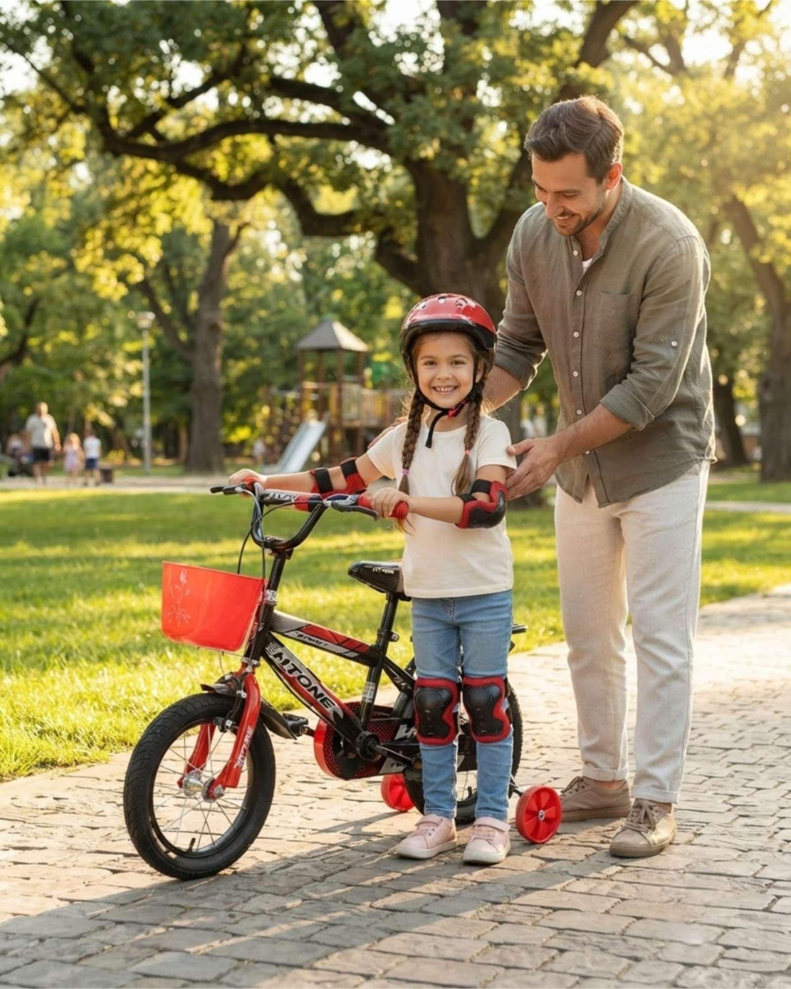 Bicicleta Para Niños Aro 12 Con Kit De Protección Y Casco 10-3