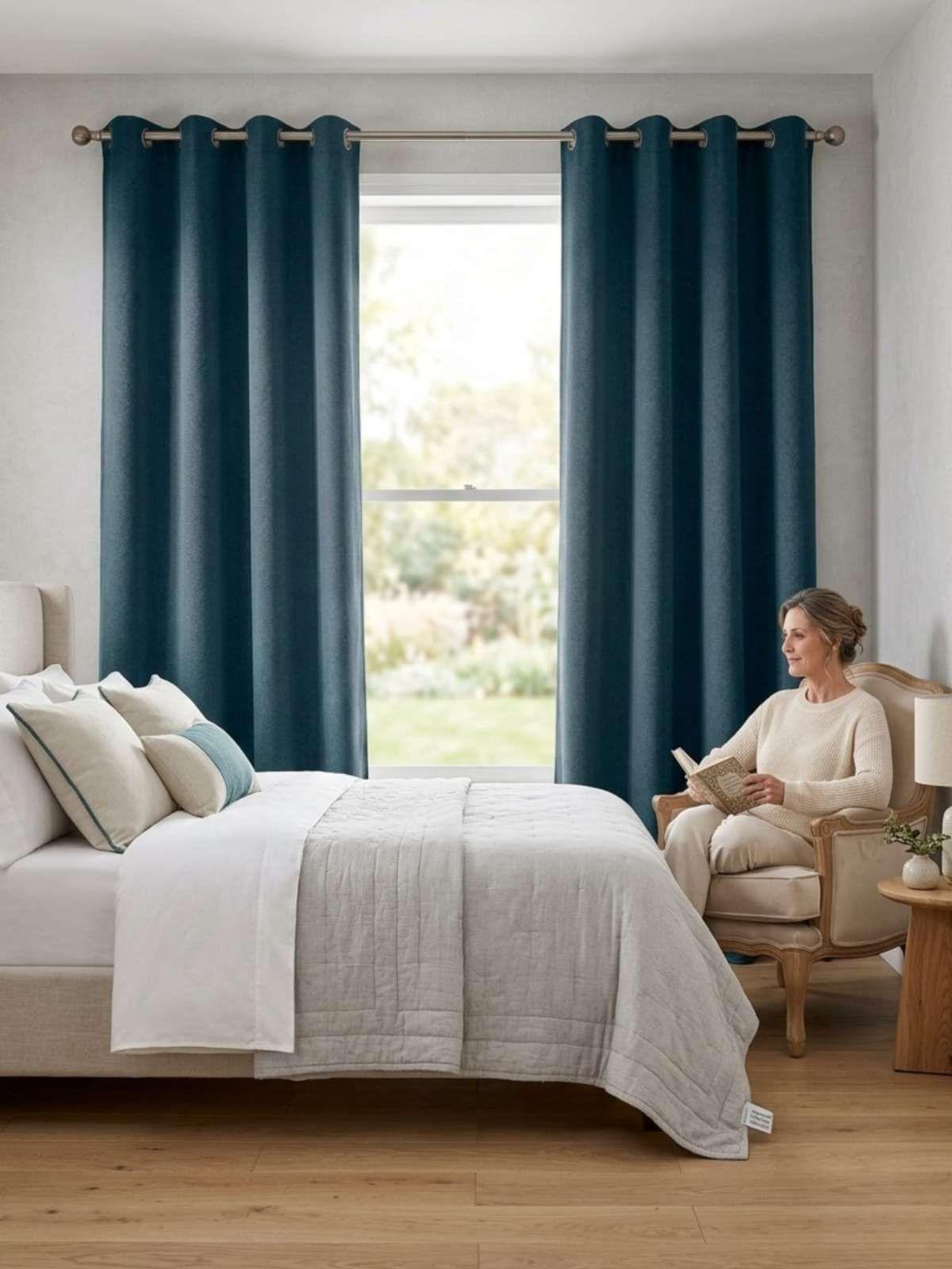 Juegos de Cortina Blackout 150x220 cm azul-0