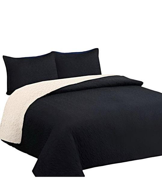 CUBRECAMA QUILT SHERPA INVIERNO PLAZA Y MEDIA C12-1