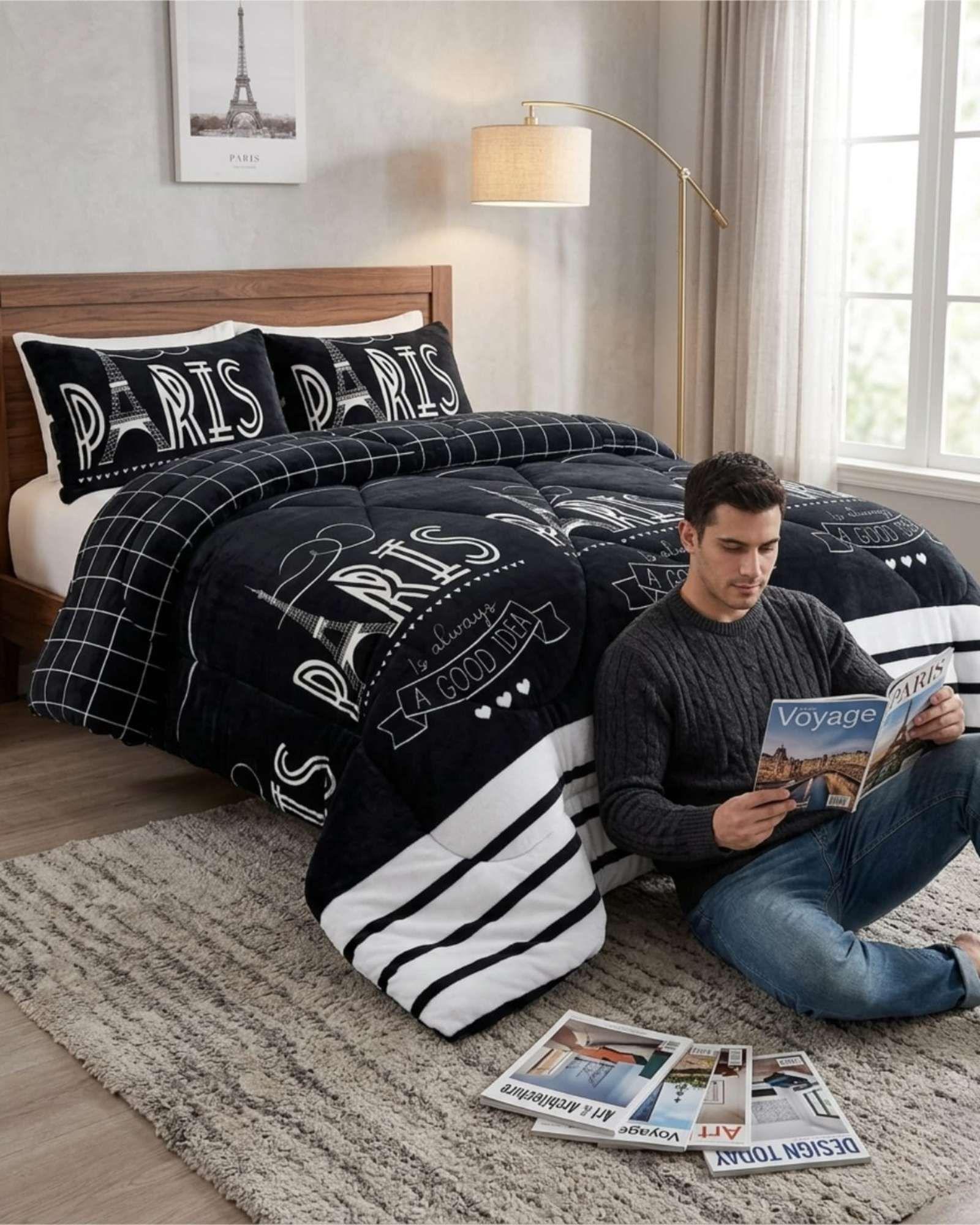 Plumón Térmico 2 Plazas Plush y Chiporro Extra Cálido Invierno A17-4