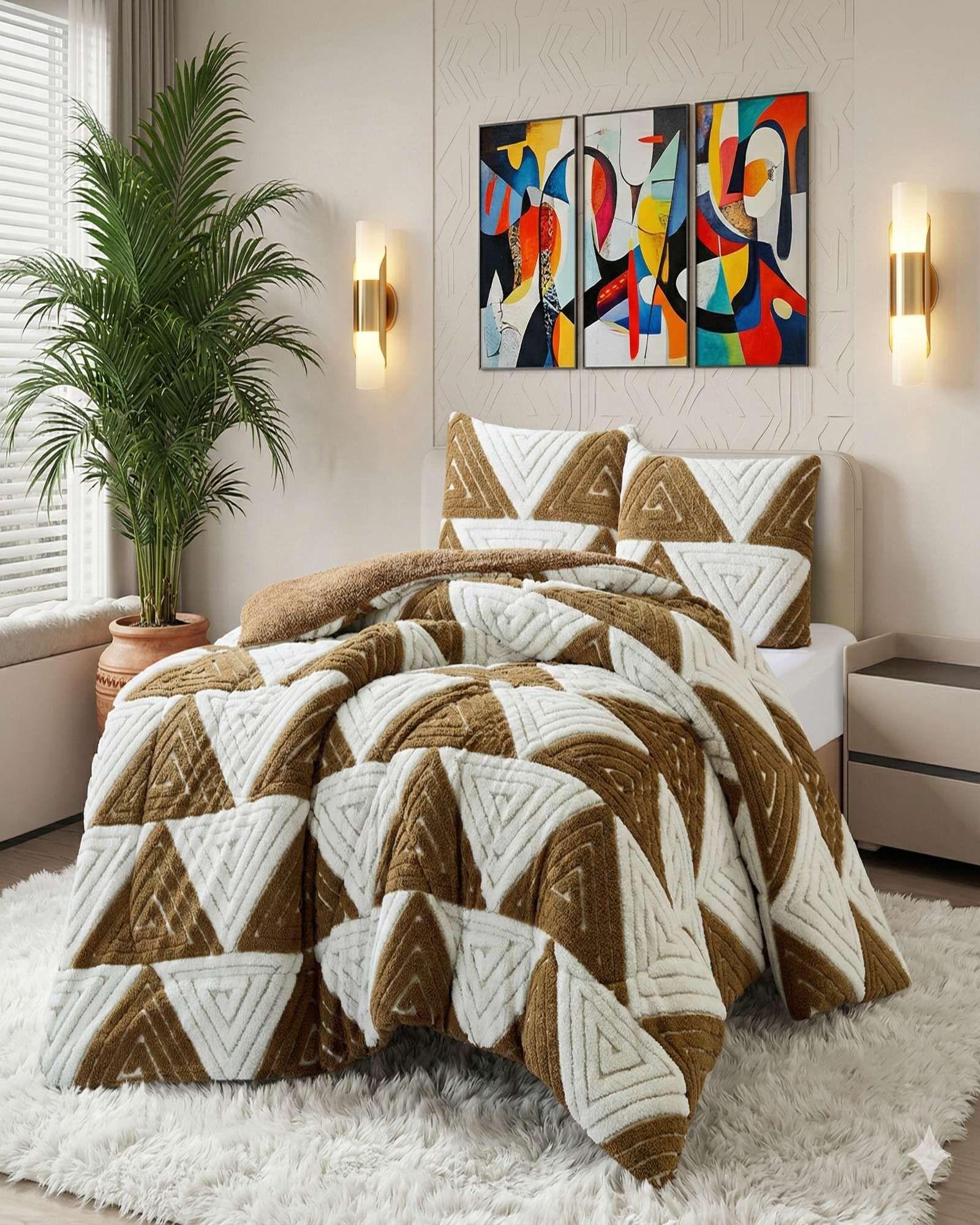 Cubrecama King Invierno Jacquard Cutting Premium Chiporro Extra Suave C-3-3