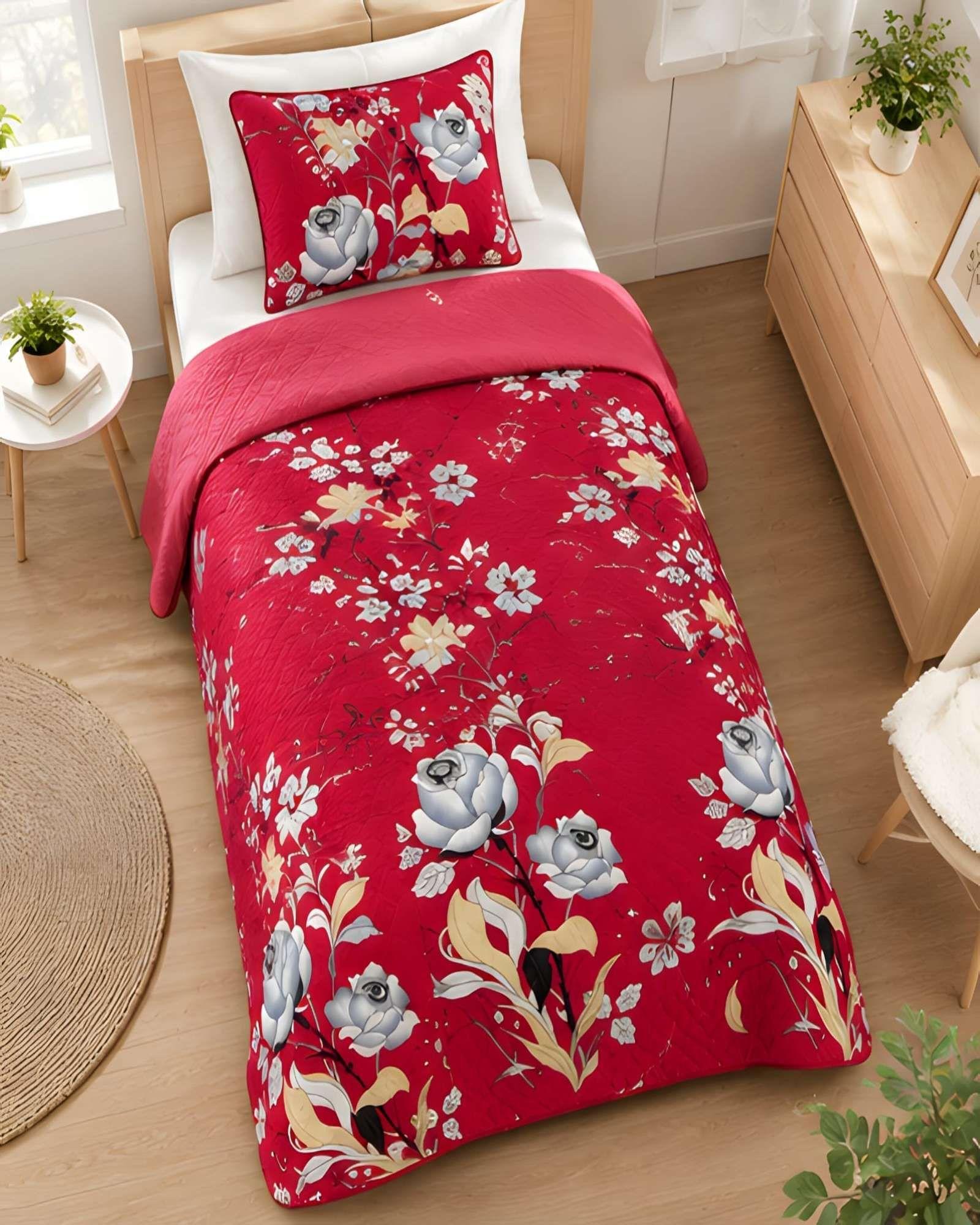 Cubrecamas Quilt De Verano Plaza Y Media Mas Funda De Almohada m13-3