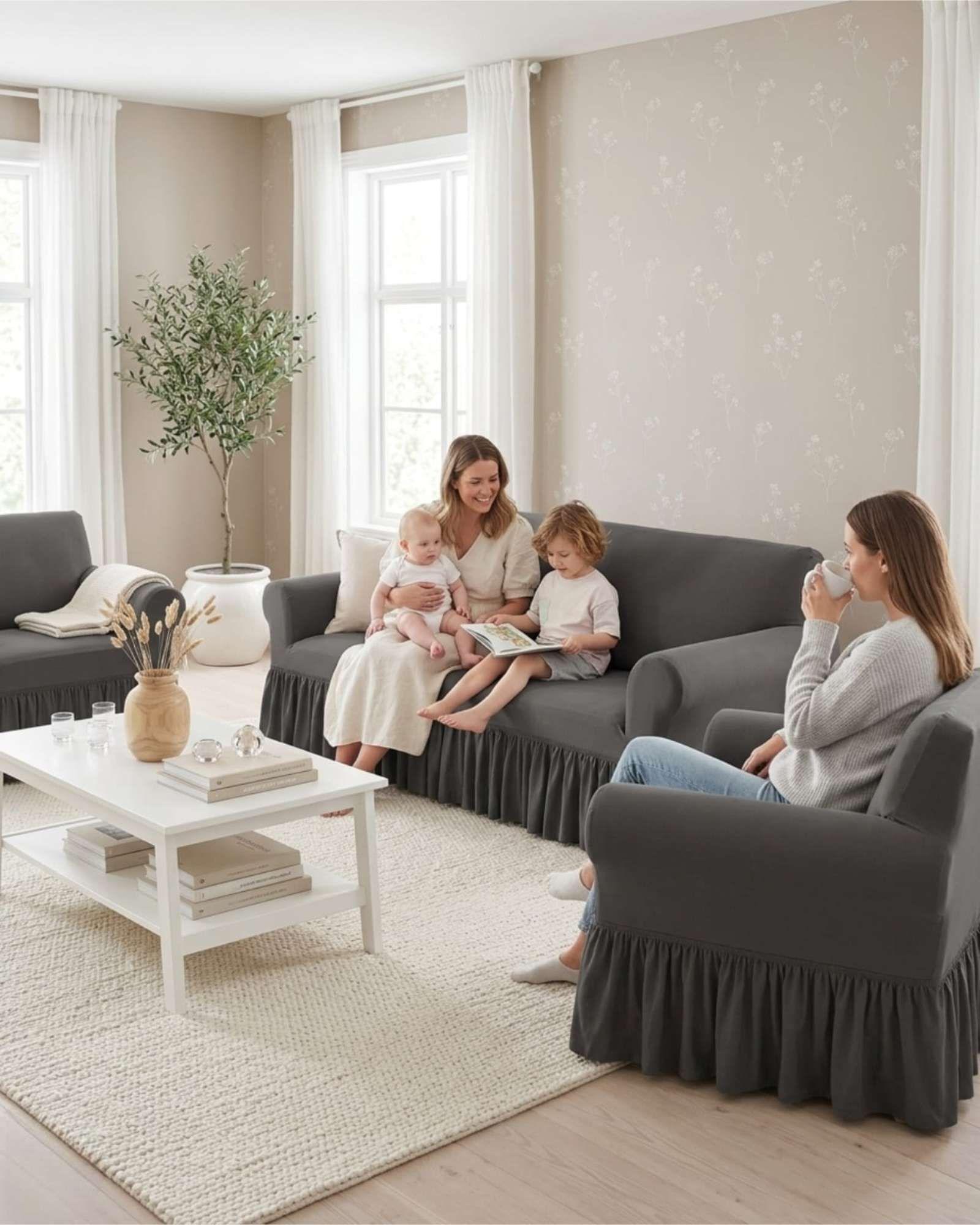 Juego de Fundas para Sillon Elasticas con Farolao 3+1+1 m1-2