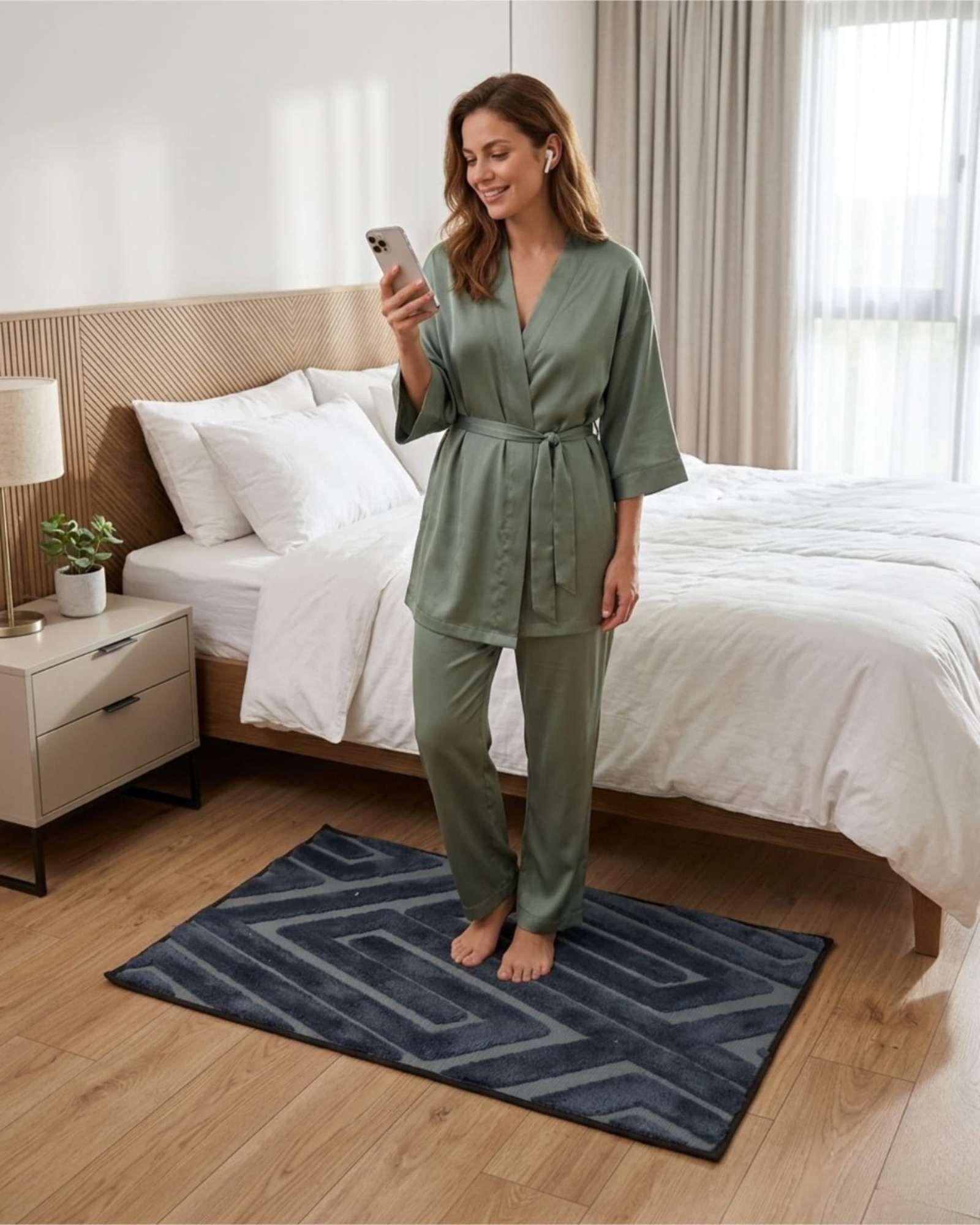 Bajada de Cama Moderna 50x80Cm Diseño Jacquard m7-2