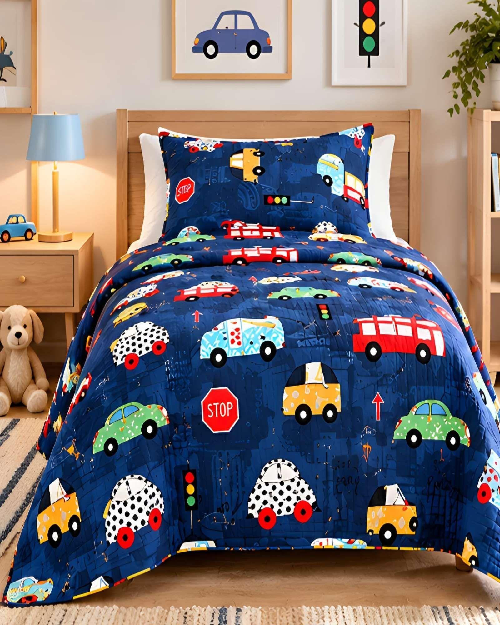 Set Quilt Verano 1.5 Plazas + Almohada + Funda De Almohada 03-2