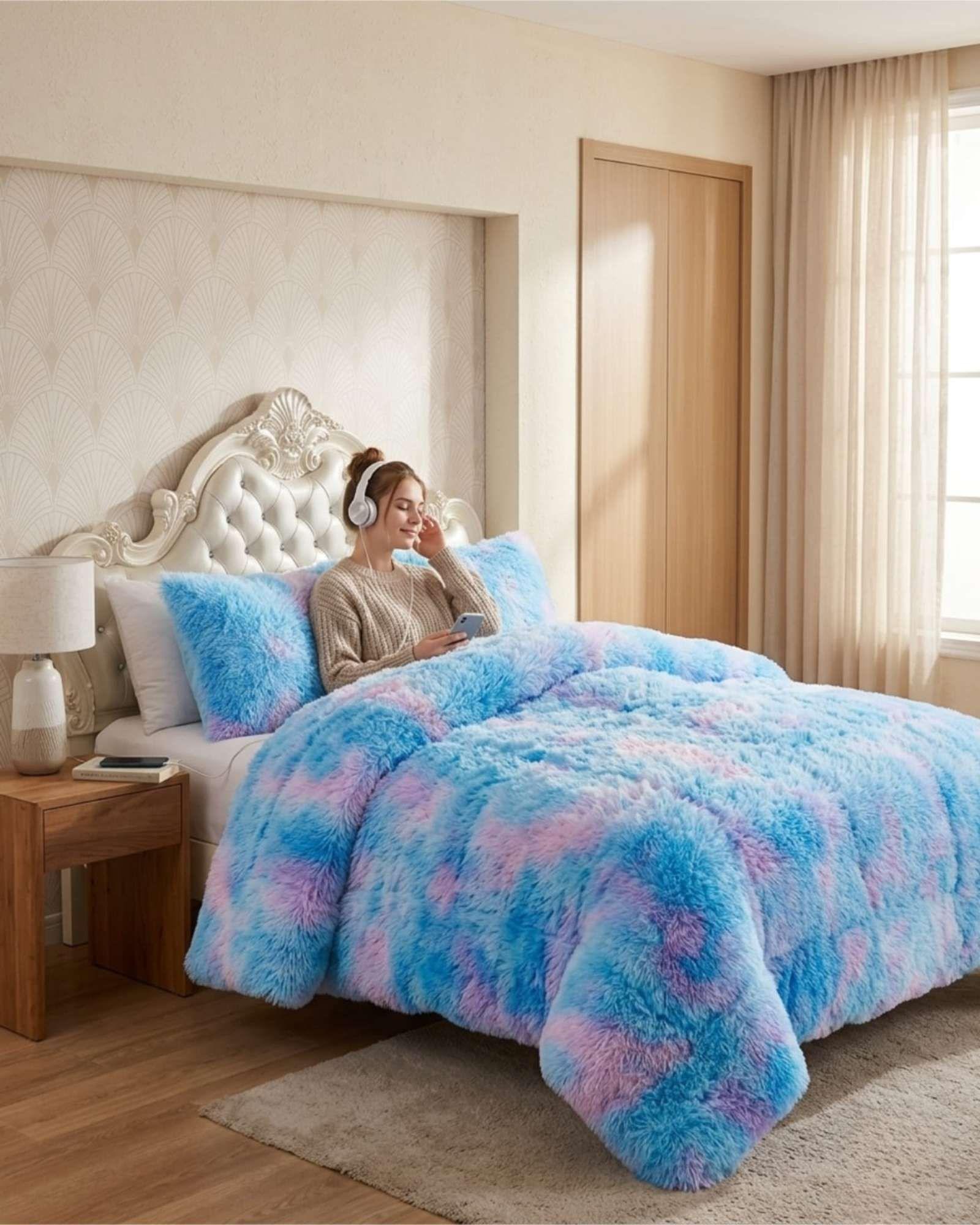 Plumón 2 Plazas Chiporro Sherpa Extra Cálido + Fundas azul-3