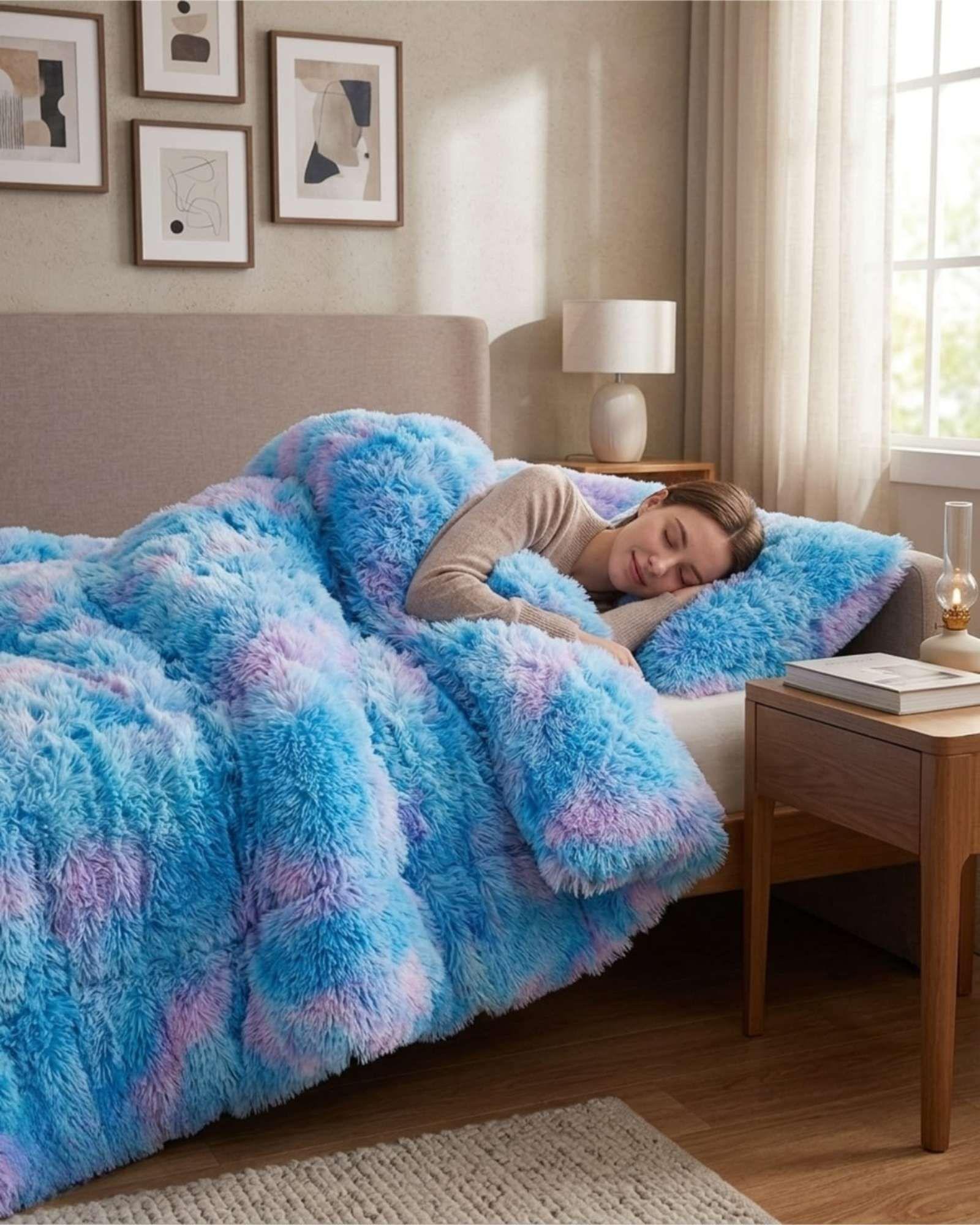 Plumón 2 Plazas Chiporro Sherpa Extra Cálido + Fundas azul-4