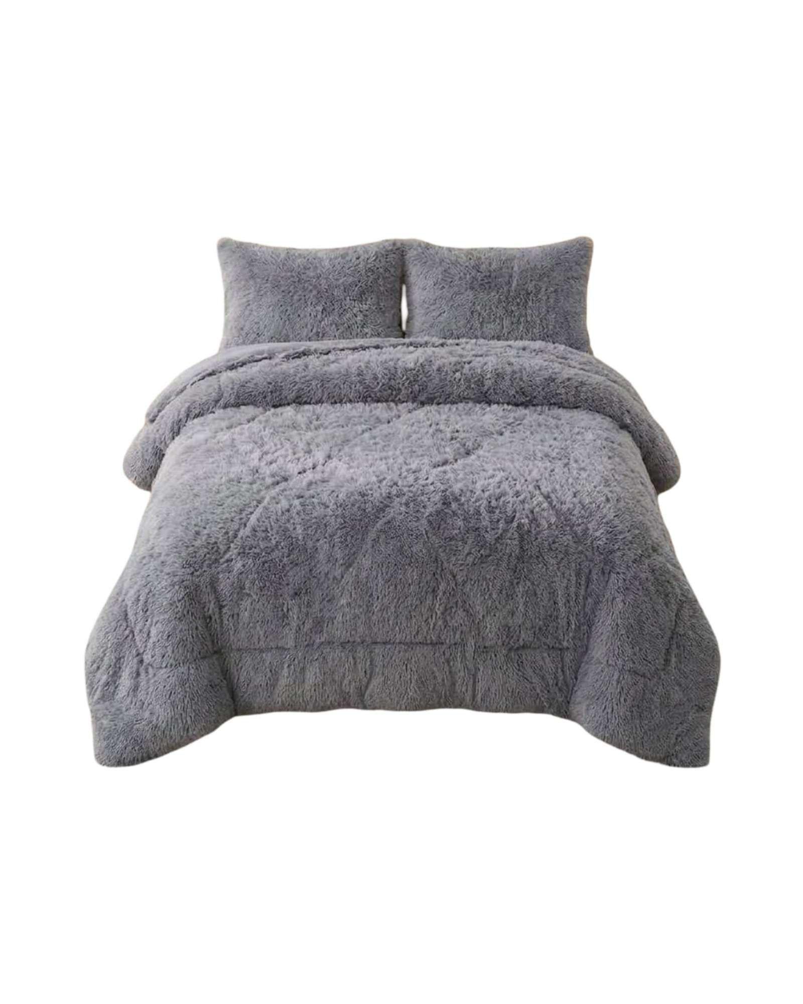 Plumón 2 Plazas Chiporro Sherpa Extra Cálido + Fundas gris-2