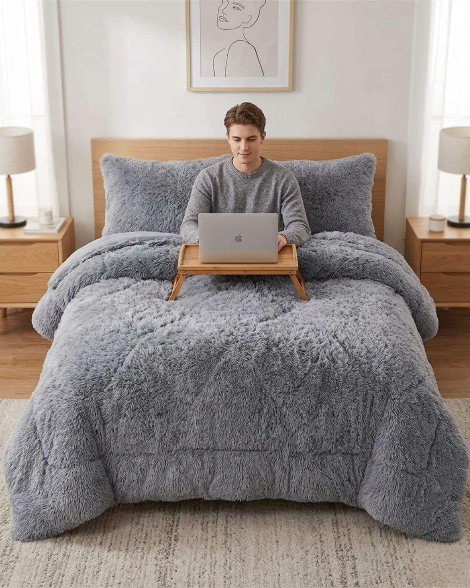 Plumón 2 Plazas Chiporro Sherpa Extra Cálido + Fundas gris-3