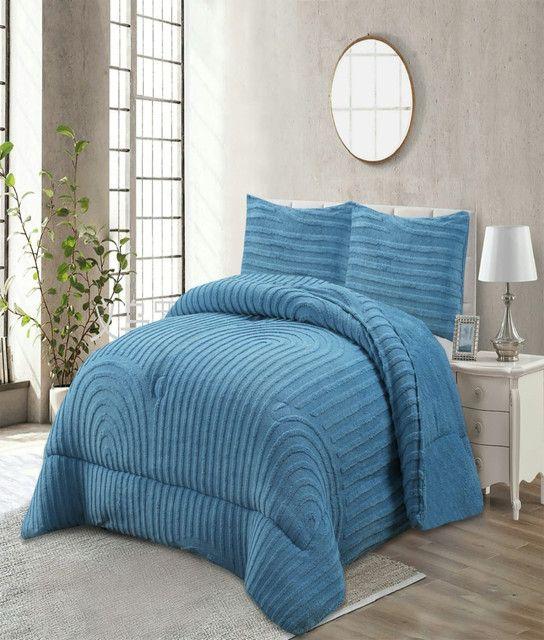 CUBRECAMA GRUESO PARA INVIERNO KING - SUPER KING CELESTE-2