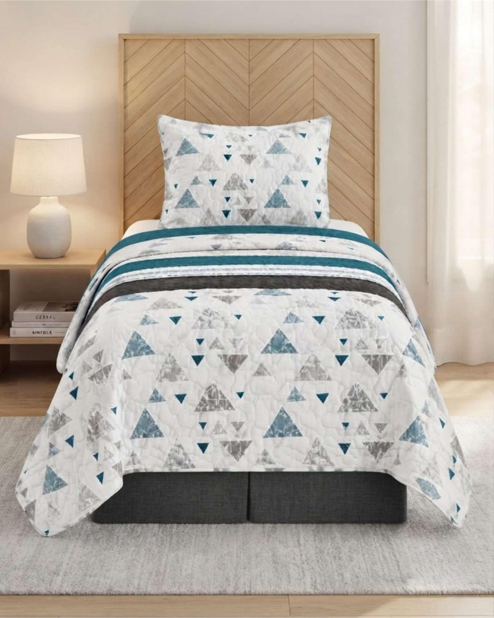Cubrecama de Verano Plaza y Media Liviano y Fresco Cubrelecho Quilt-4