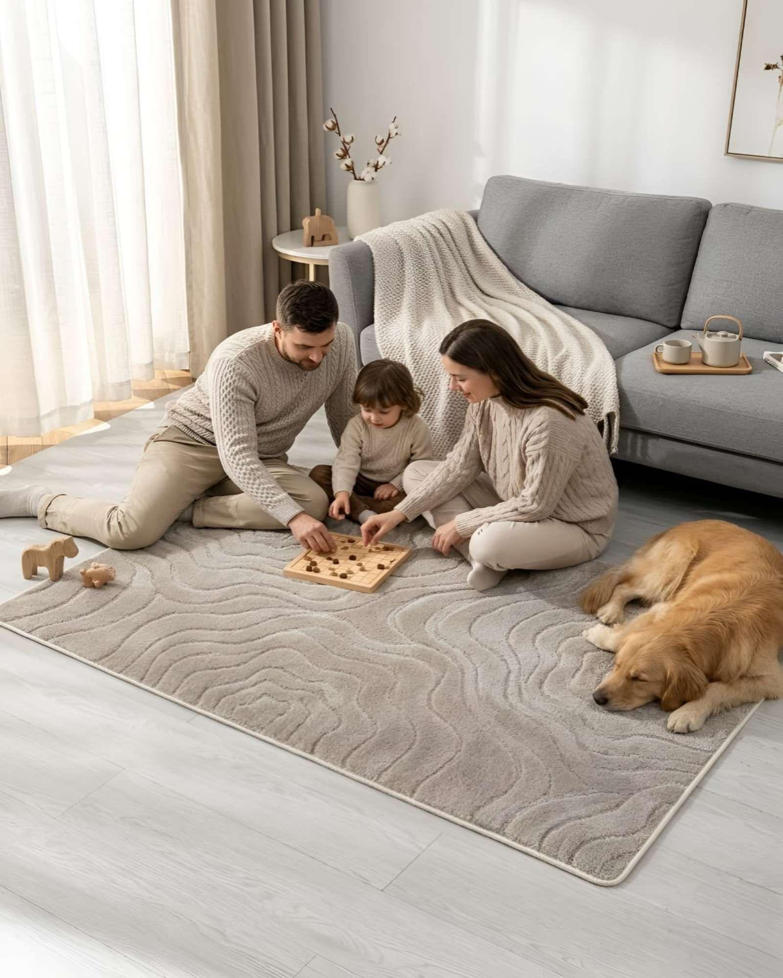 Alfombra Living y Dormitorio Decoración Para Hogar Minimalista 05-3