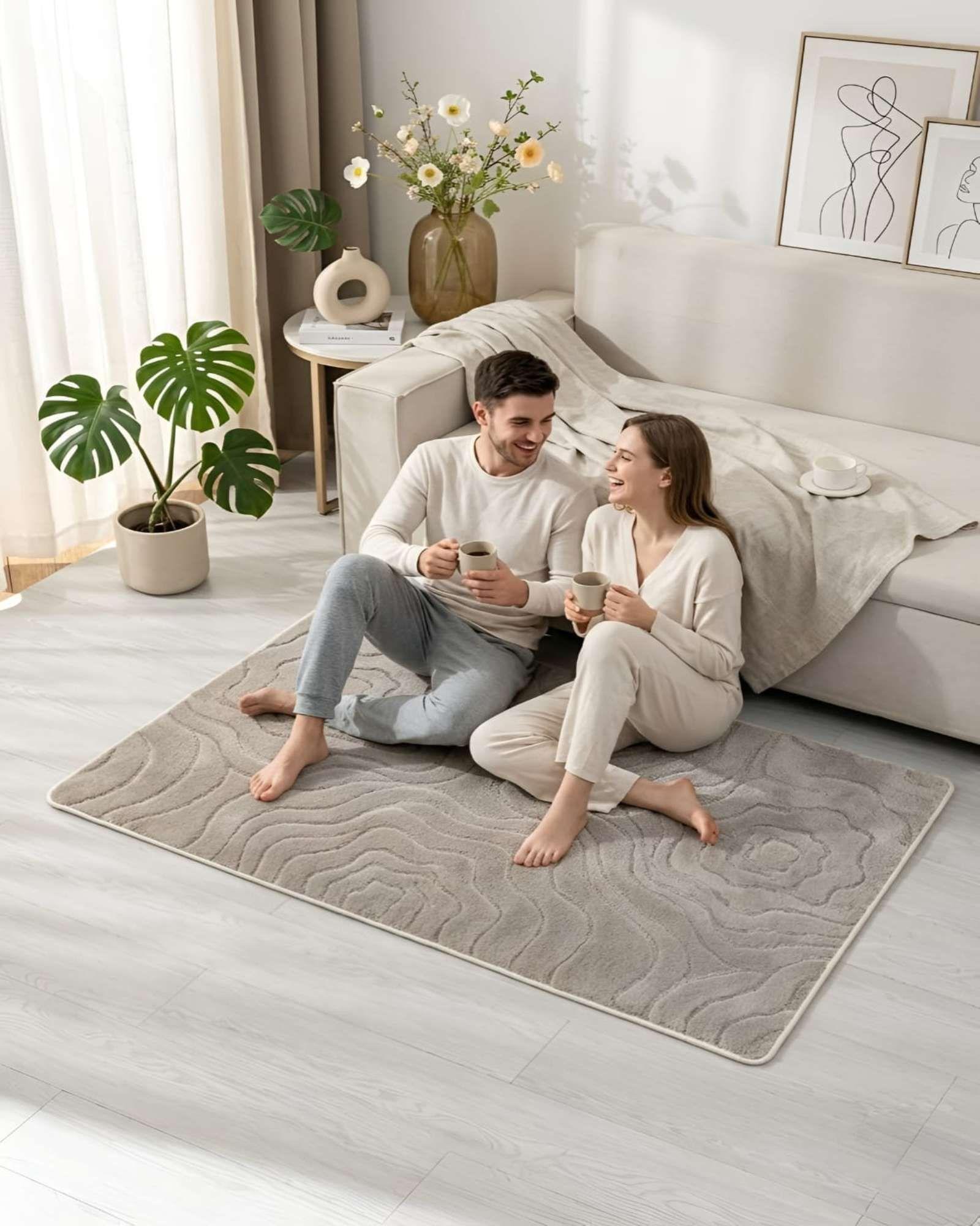 Alfombra Living y Dormitorio Decoración Para Hogar Minimalista 05-4