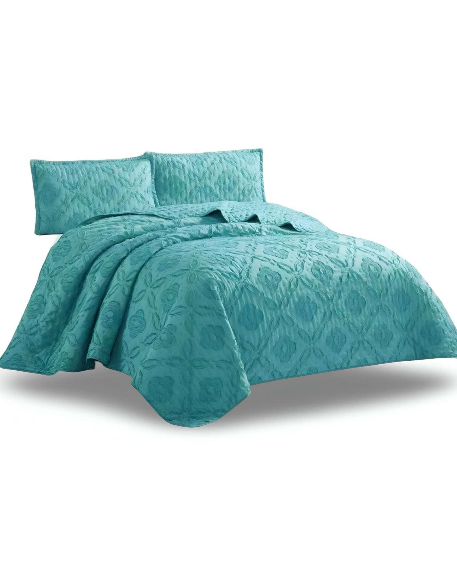 CUBRECAMA QUILT TUFTING DE LUJO SUAVE PLAZA Y MEDIA P-01-0