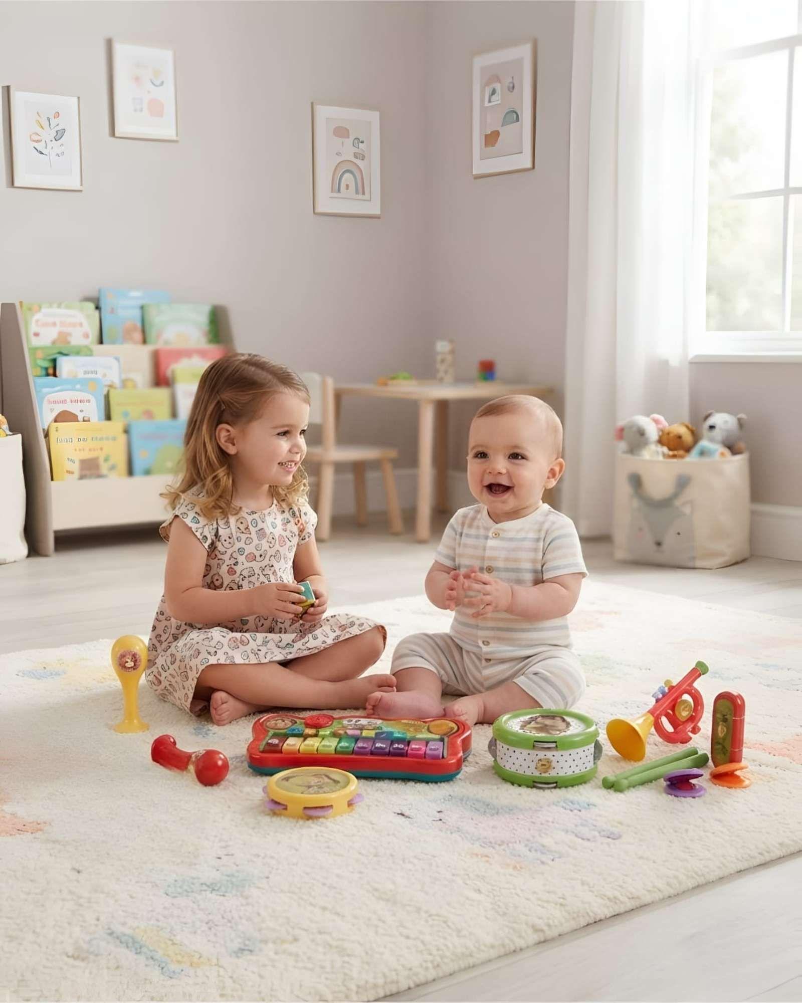 Set Musical Infantil Mega Banda Y Piano Interactivo Juguete-3