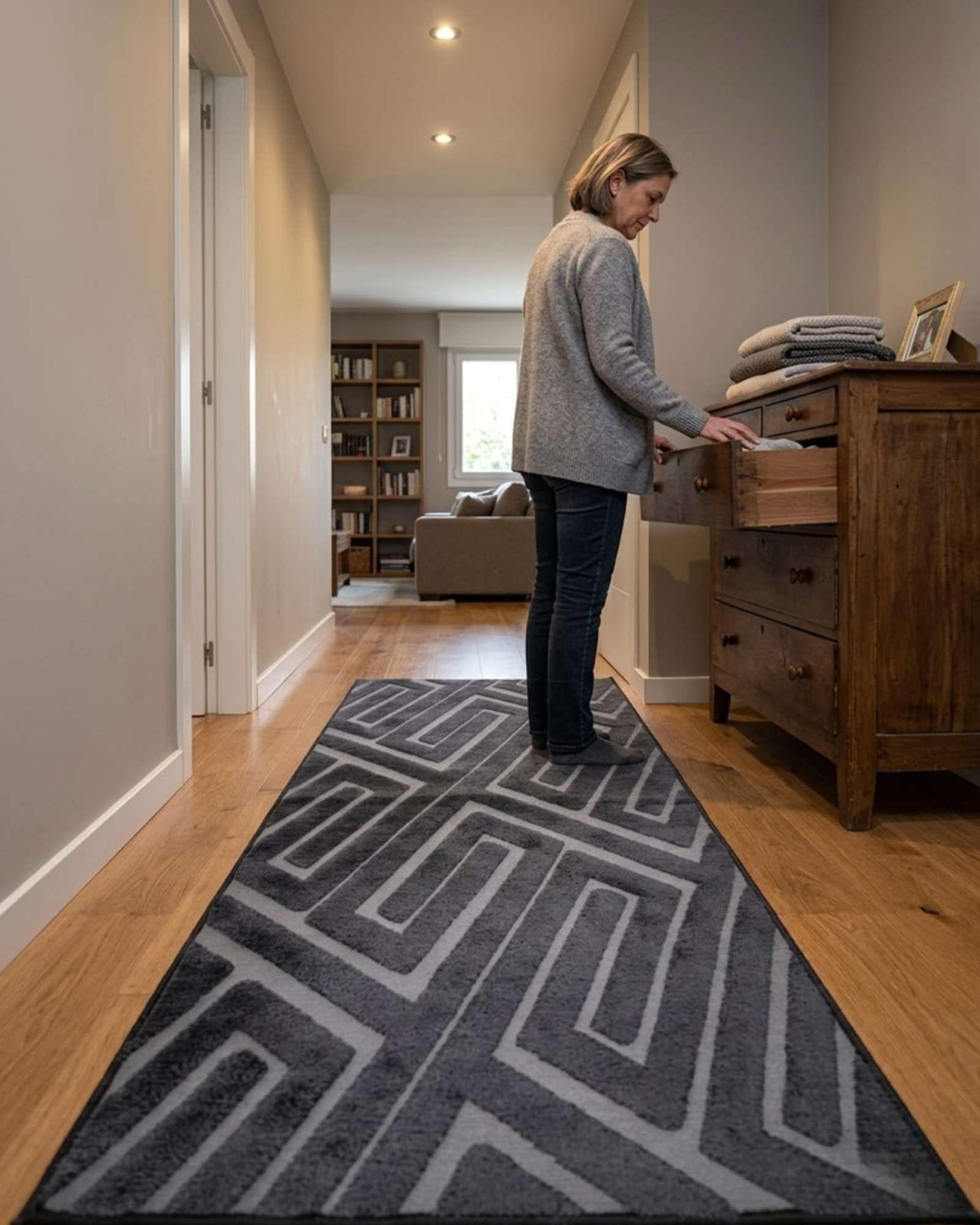 Alfombra Pasillera Moderna Diseño Jacquard 60x160cm m8-4