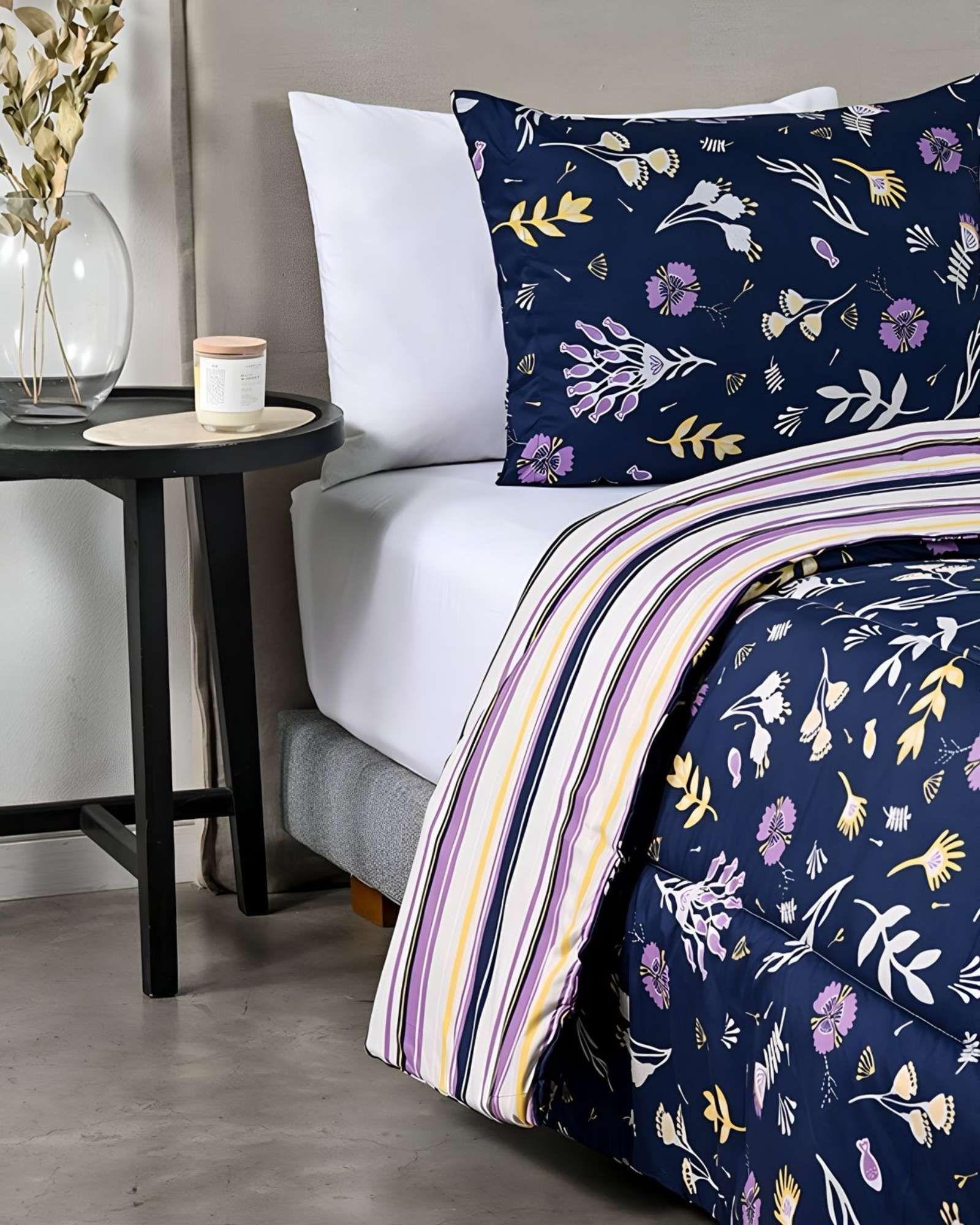 Edredón Plumón Estampado 1.5 Plazas American Family A06-3