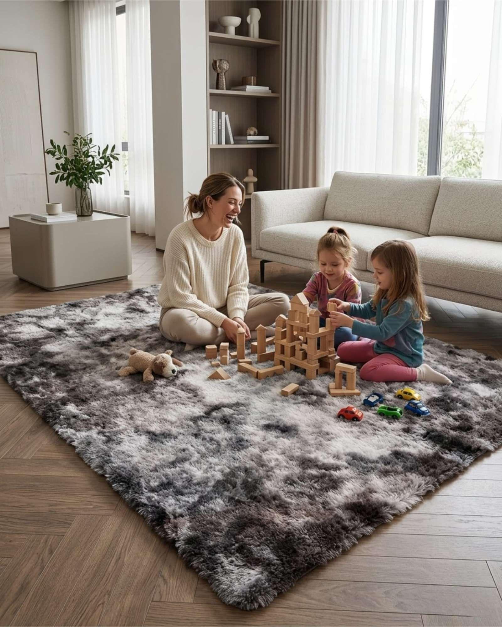 Alfombra Shaggy Peluda Extra Suave VERANO / INVIERNO 240 x 200 cm  -07-3