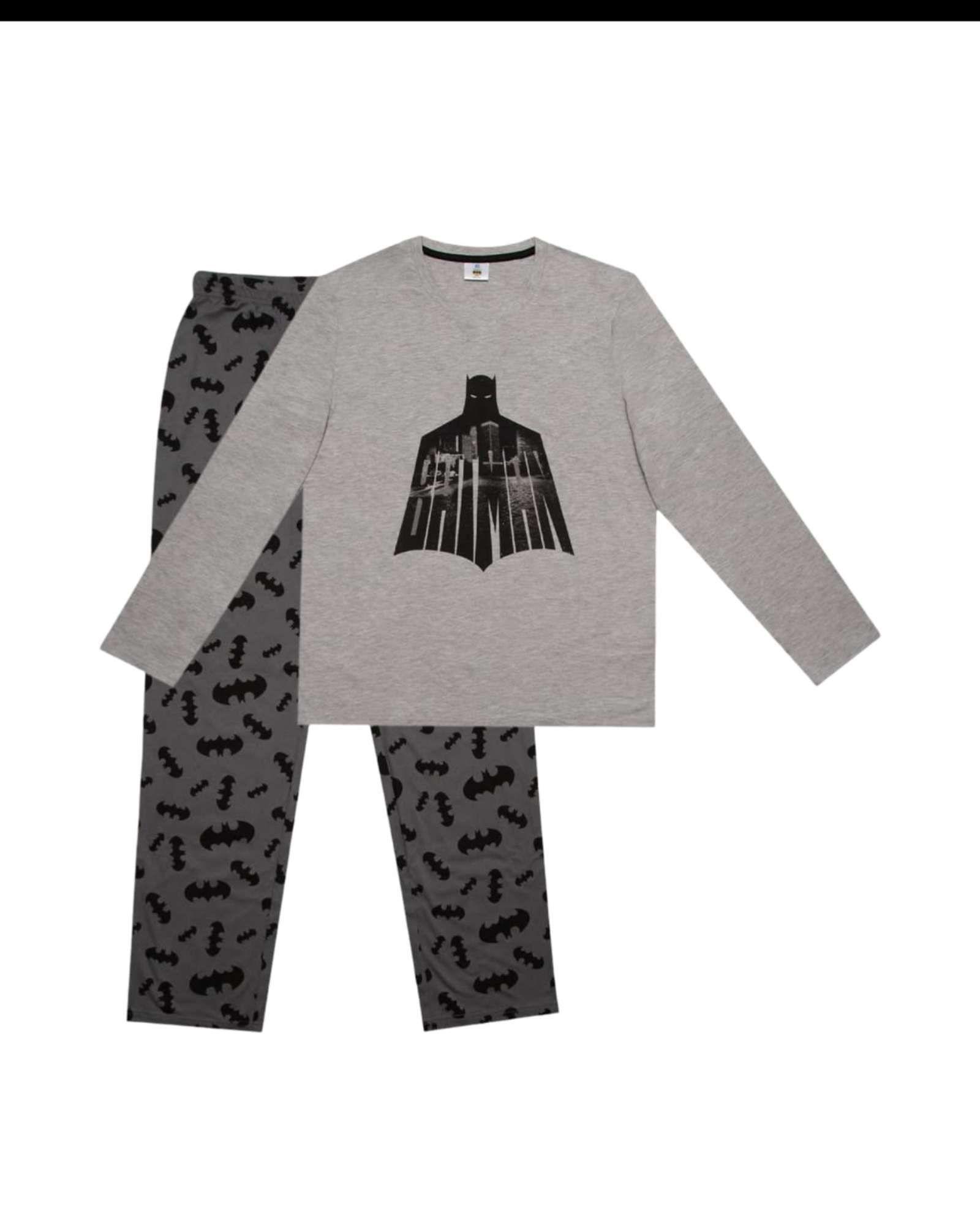 Pijama Hombre Batman Micropolar Térmico Invierno Talla L B2-4