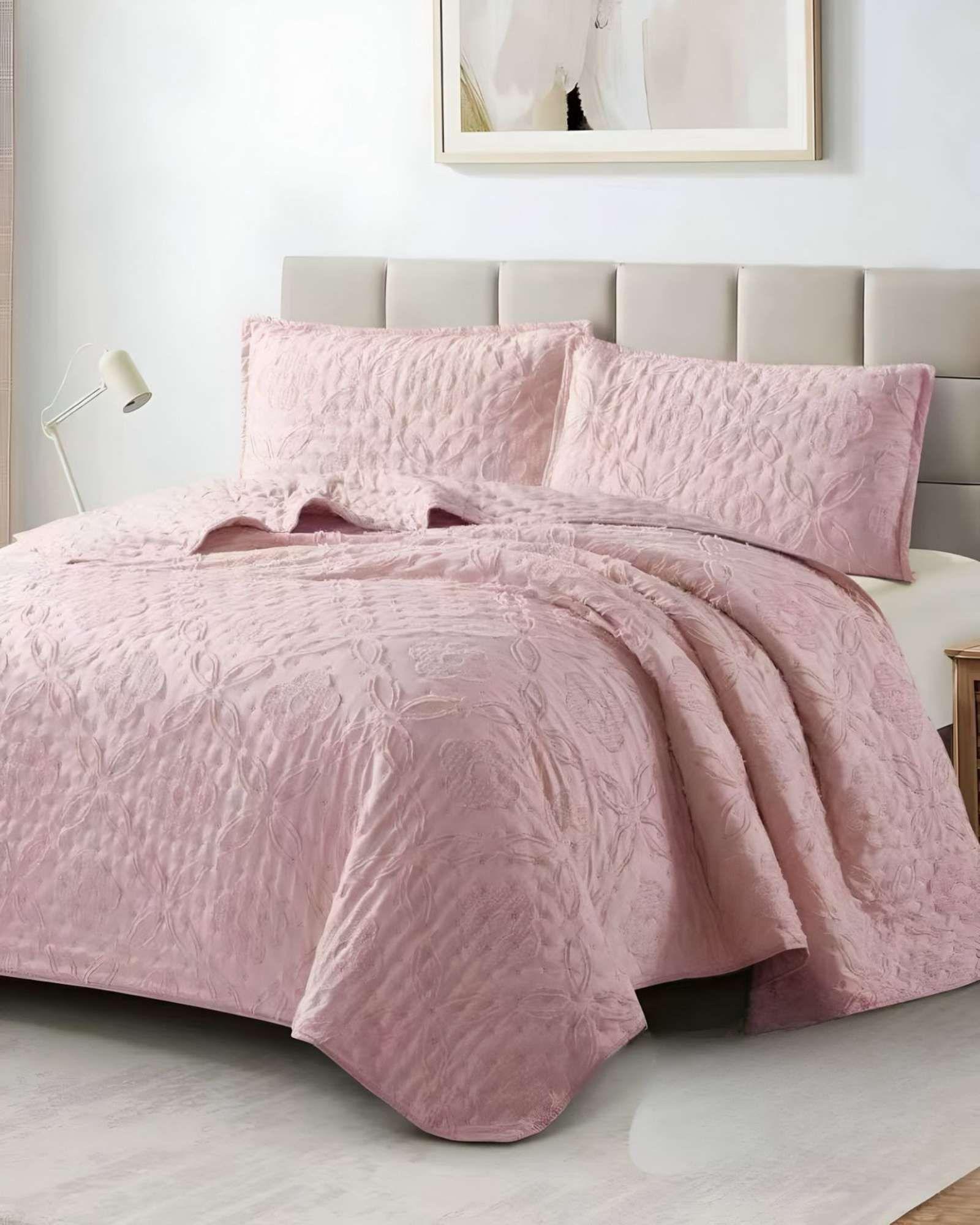 CUBRECAMA QUILT TUFTING DE LUJO SUAVE KING T-004-3