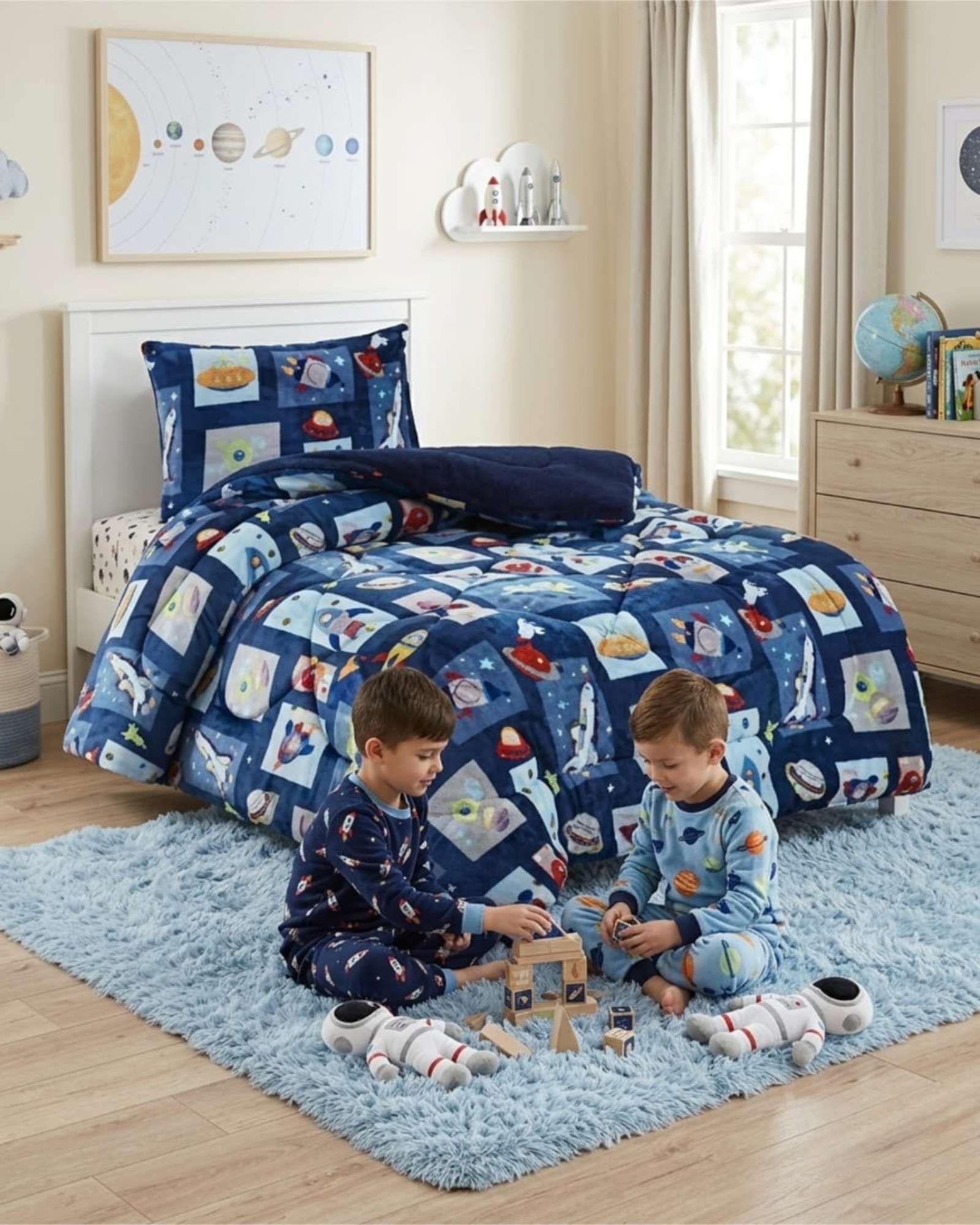 Cubrecama Plush con Chiporro Plaza y Media Diseño Premium C1-3