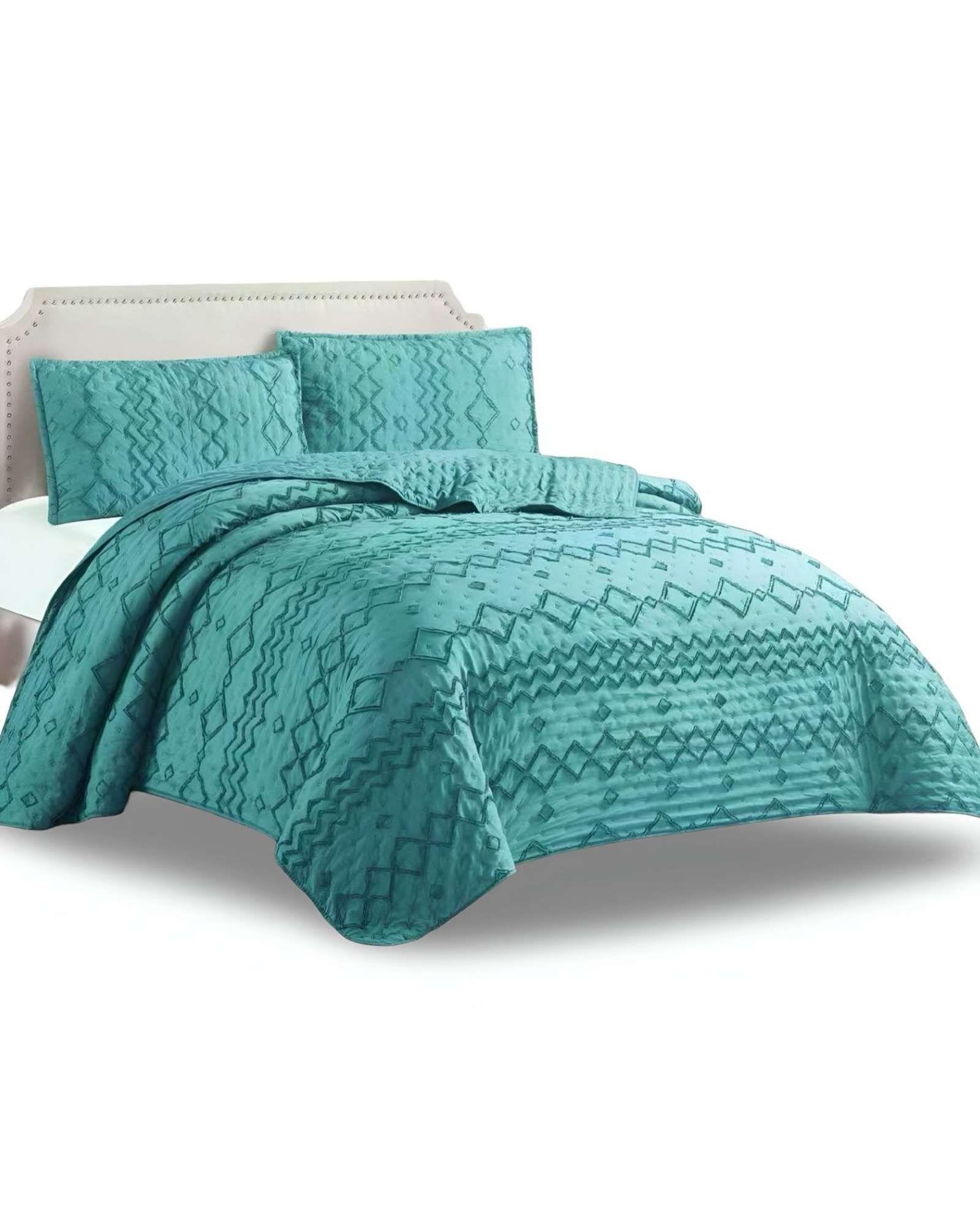 CUBRECAMA QUILT TUFTING DE LUJO SUAVE PLAZA Y MEDIA t06-0