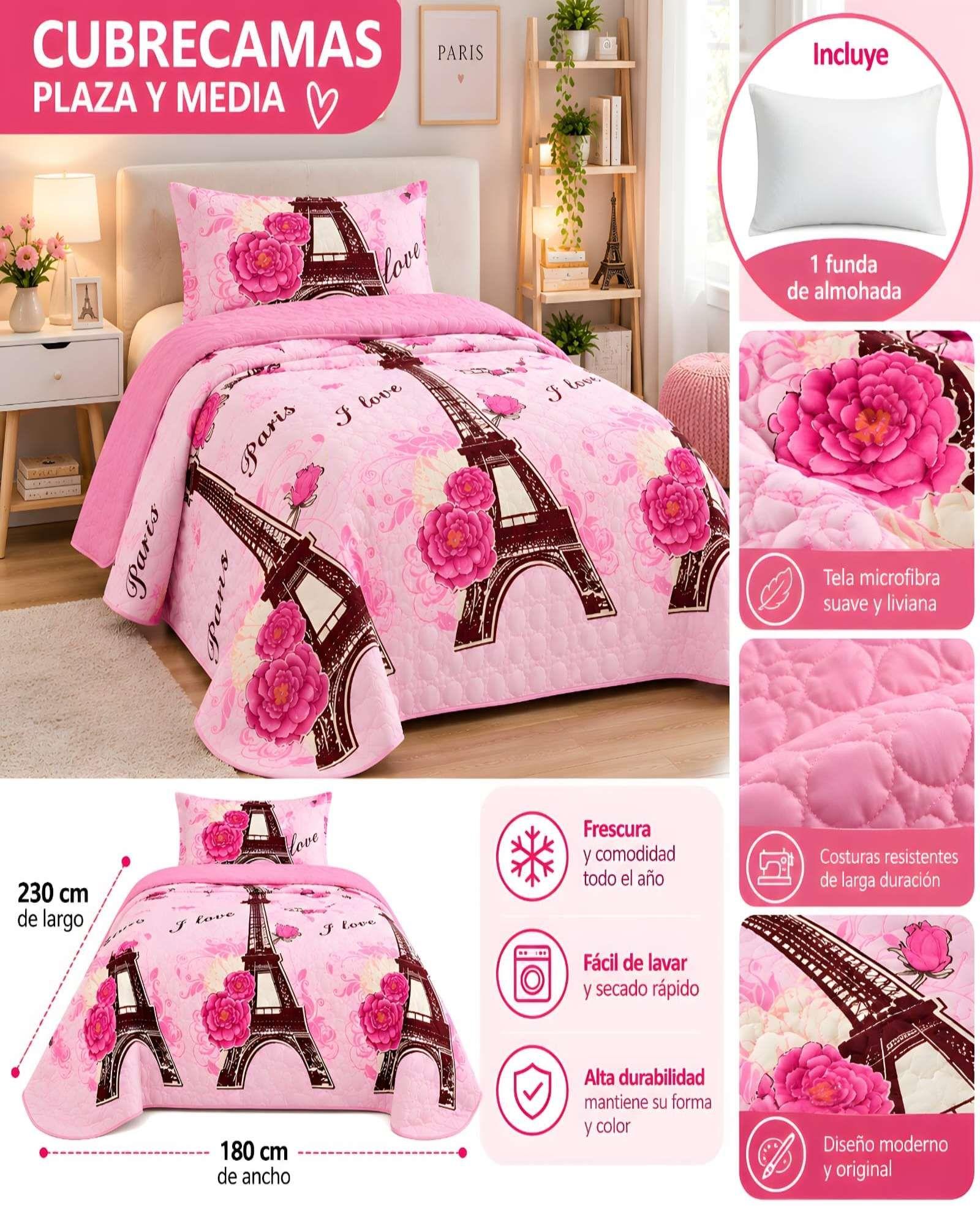 Cubrecamas Quilt De Verano Plaza Y Media Mas Almohada m5-4