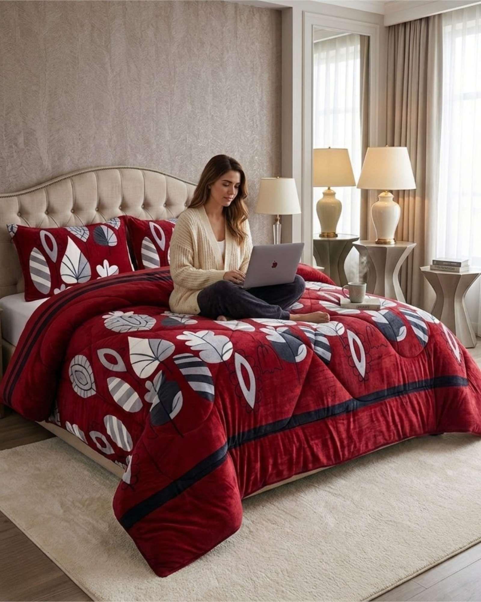 Plumón Térmico 2 Plazas Plush y Chiporro Extra Cálido Invierno A5-2