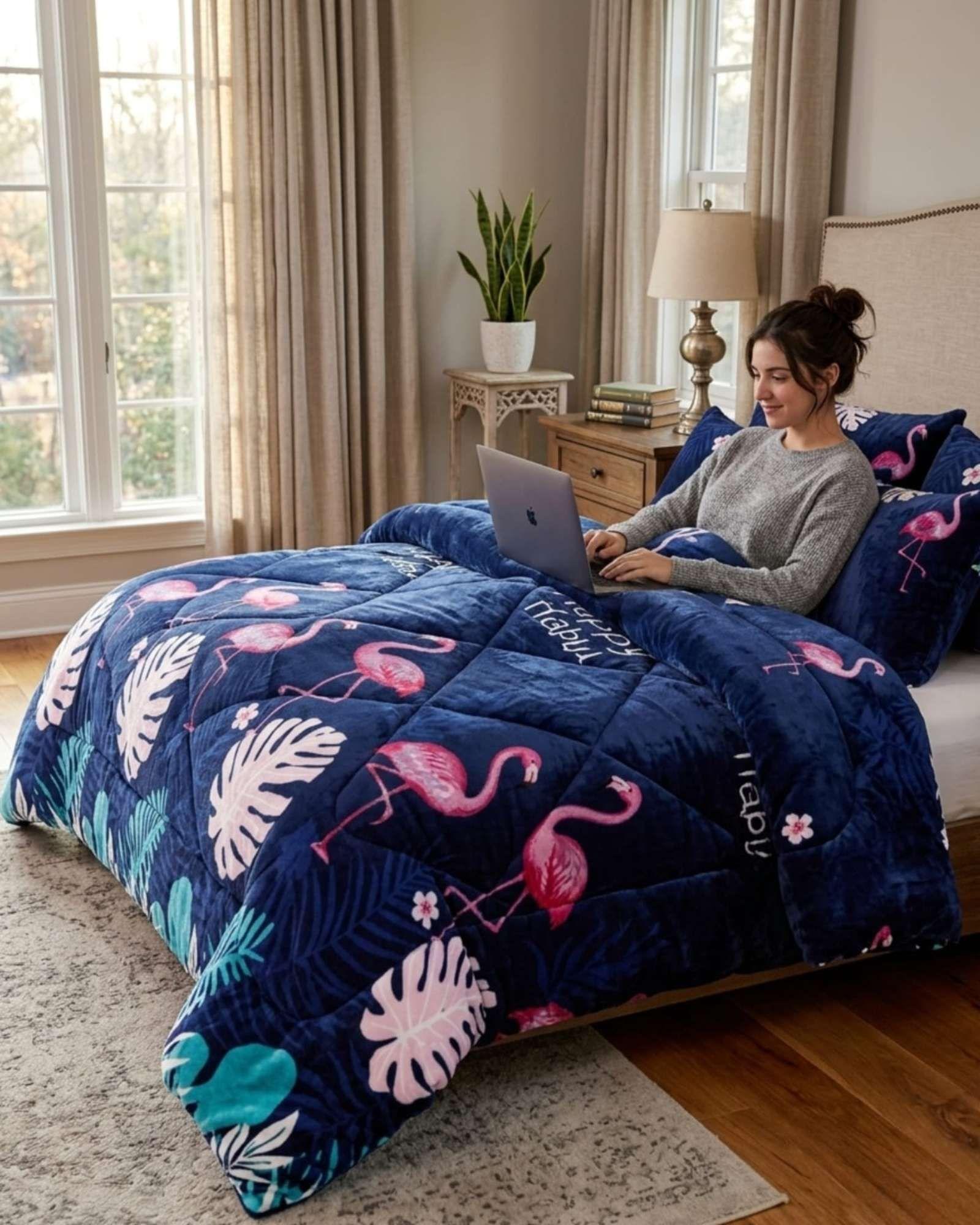 Plumón Térmico 2 Plazas Plush y Chiporro Extra Cálido Invierno A13-2