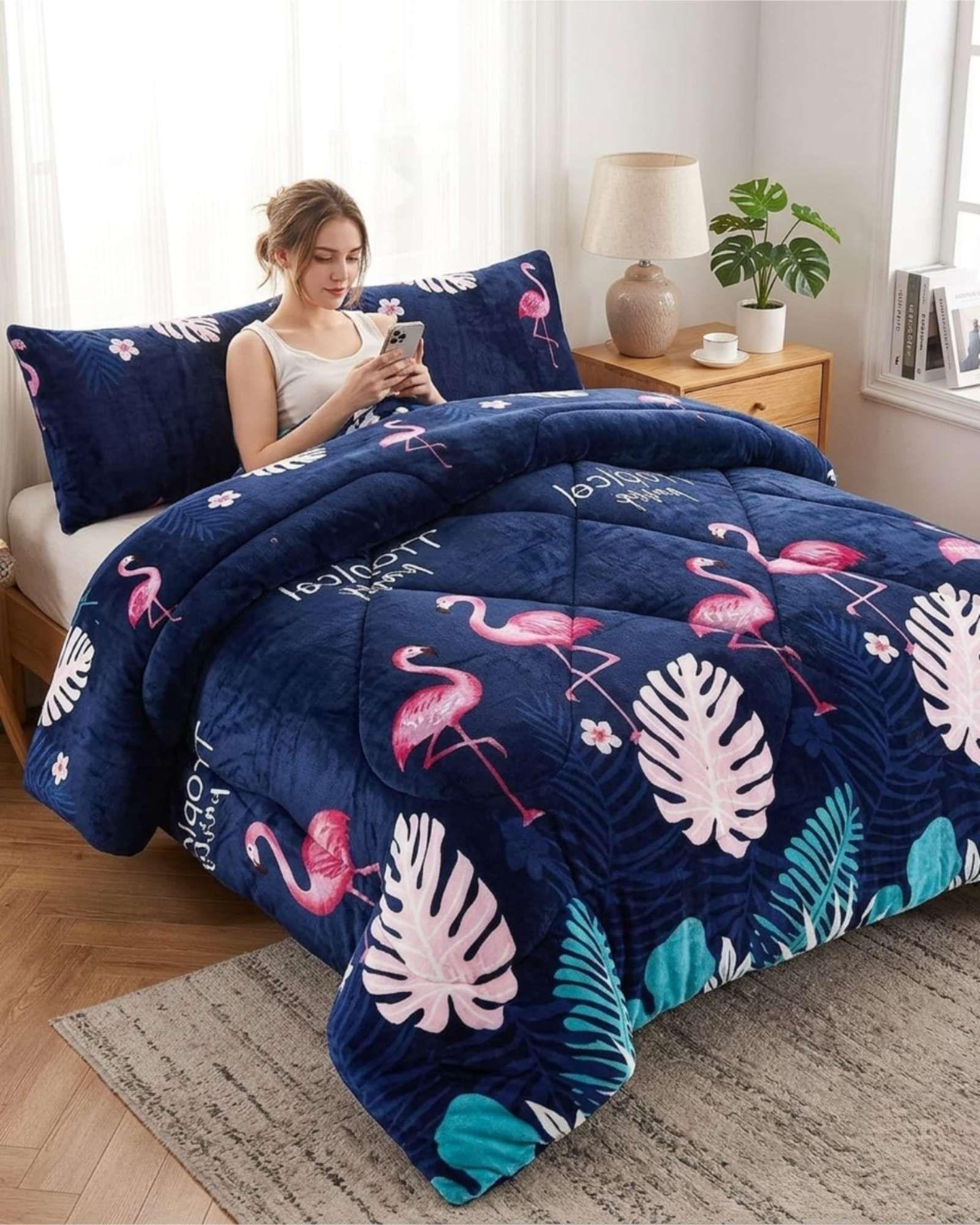 Plumón Térmico 2 Plazas Plush y Chiporro Extra Cálido Invierno A13-3