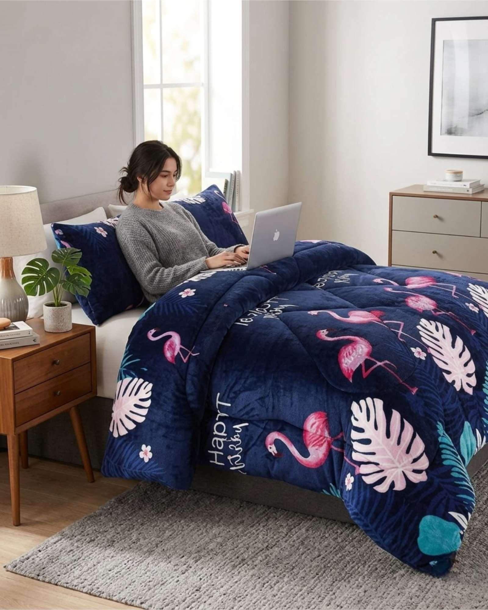 Plumón Térmico 2 Plazas Plush y Chiporro Extra Cálido Invierno A13-4