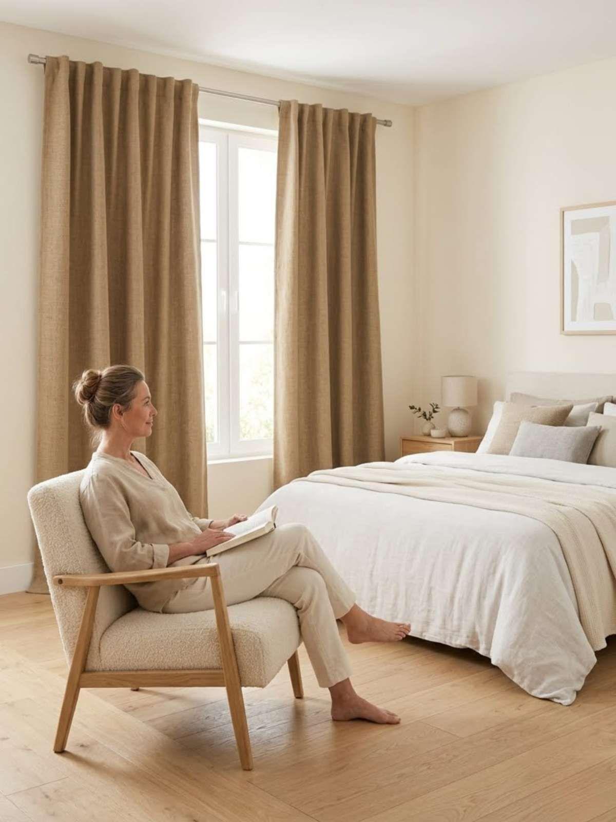 Set de Cortina Blackout medida 140x220 cm beige-0