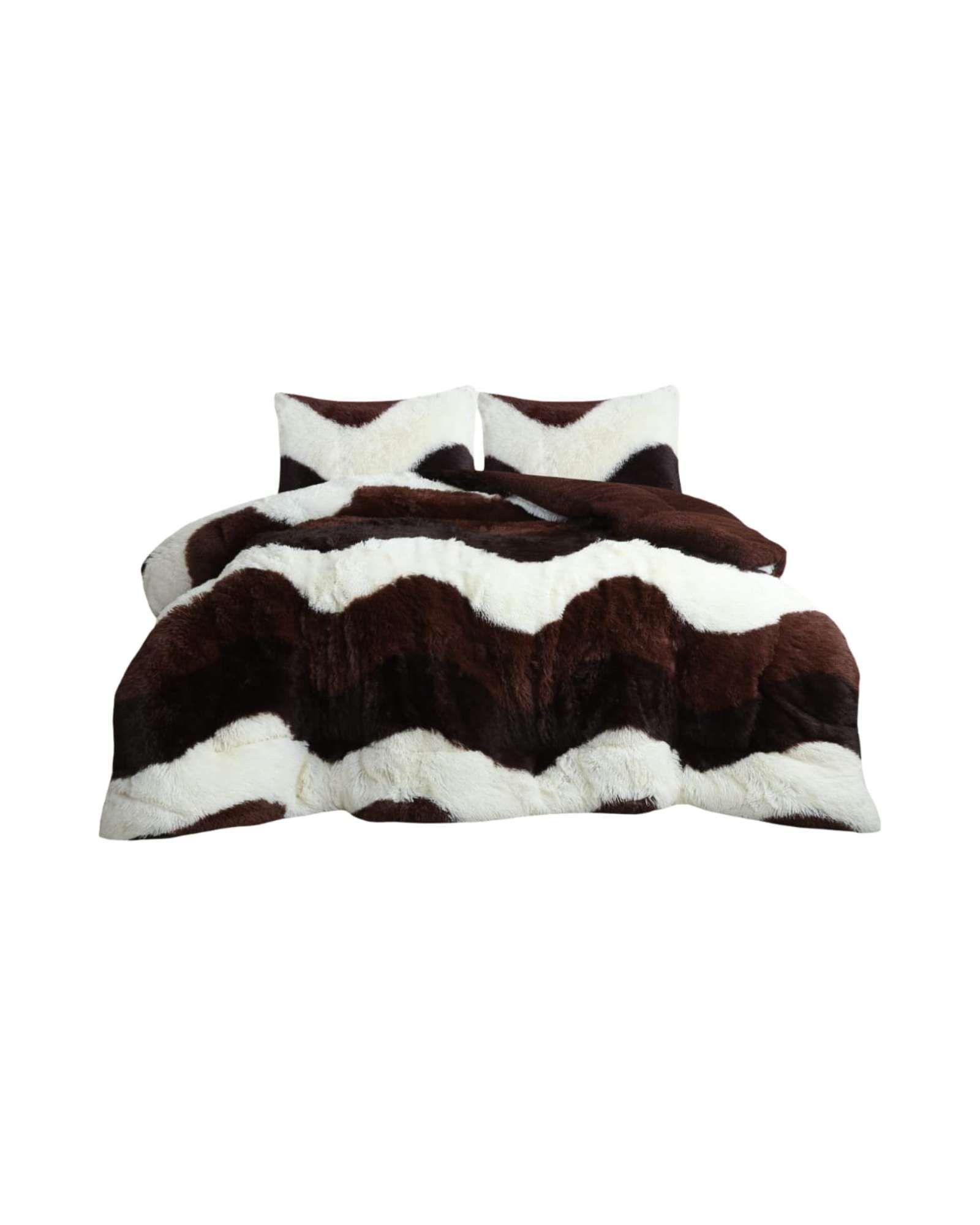 Cubrecama "Olas de Peluche" con Chiporro 2 plazas blanco-2