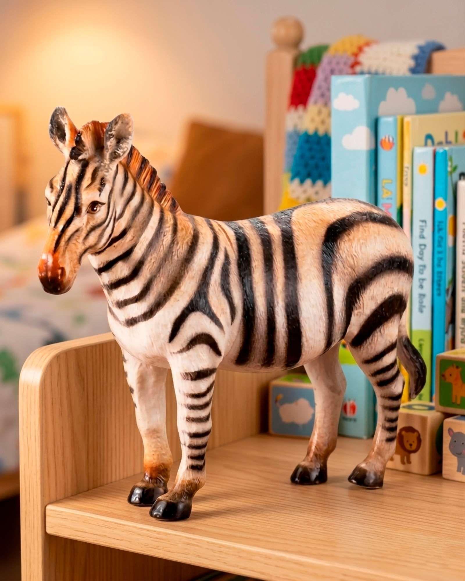 Figura Cebra Realista Decorativa Coleccionable 16,5 cm de Alto-1