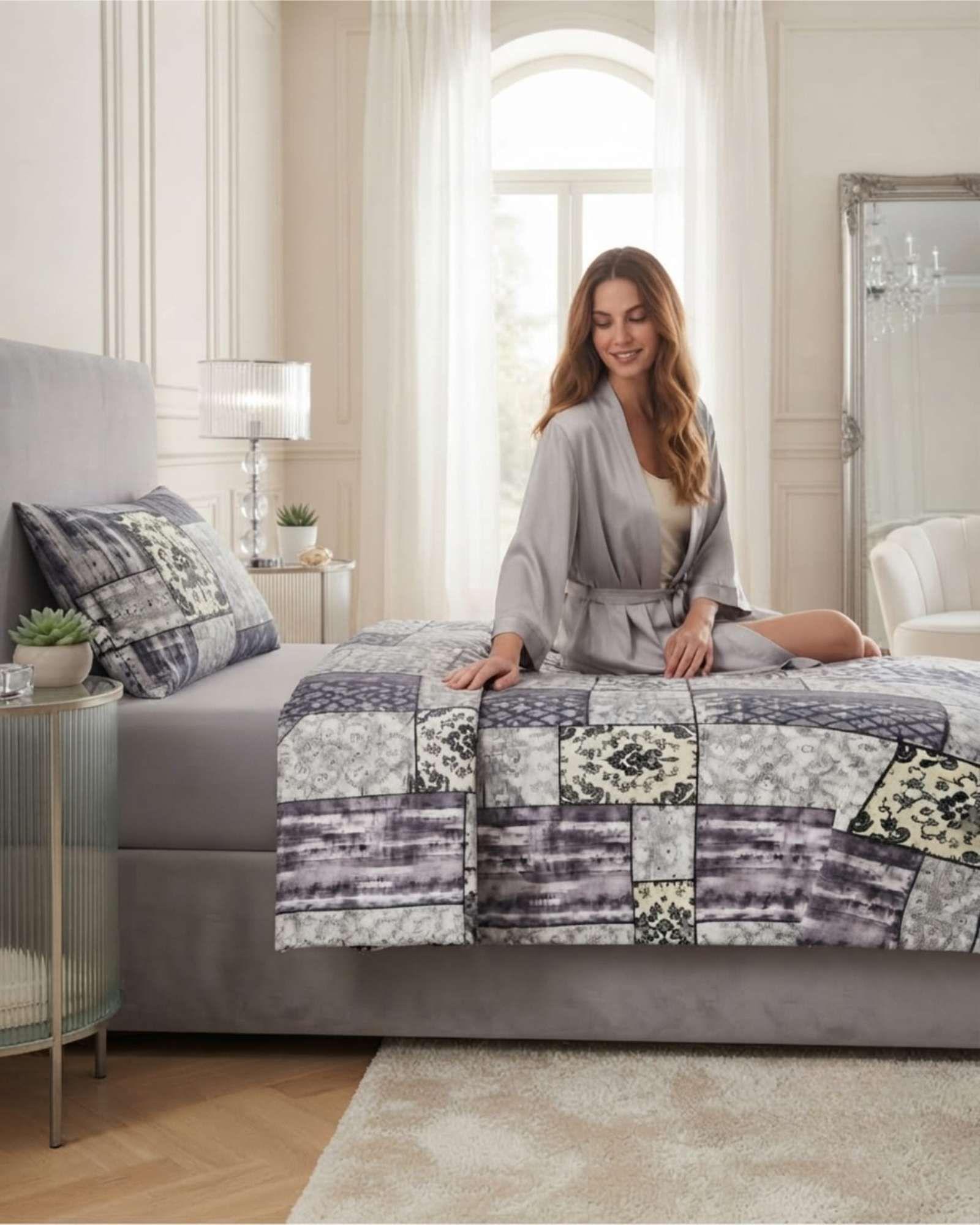 Cubrecamas De Verano Plaza Y Media Ultra Fresco Mas Almohada m10-2