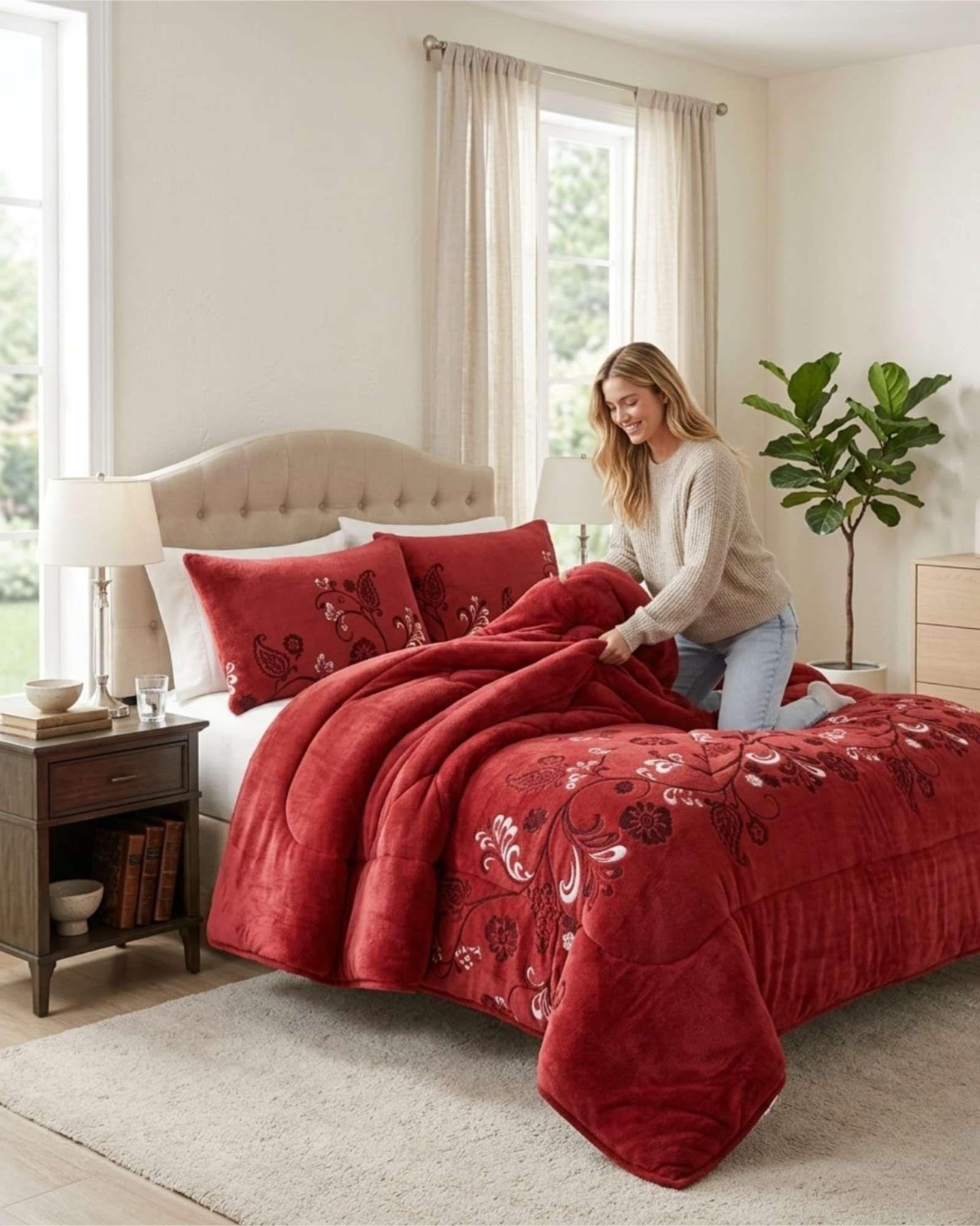 Cubrecama King / Super King Plush con Chiporro Térmico A9-3