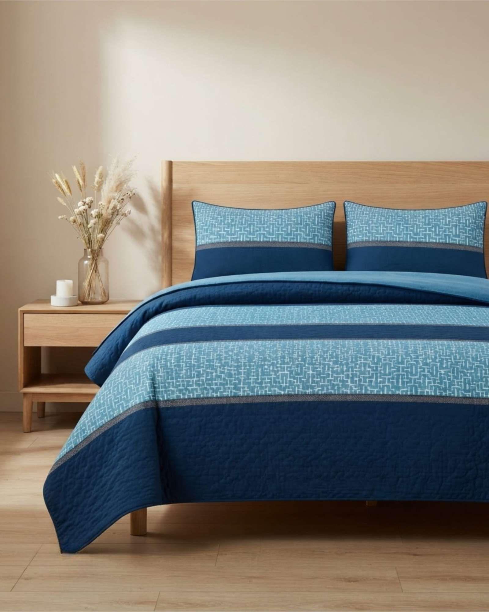Cubrecama Delgado 2 Plazas Transpirable Con Fundas m17-3