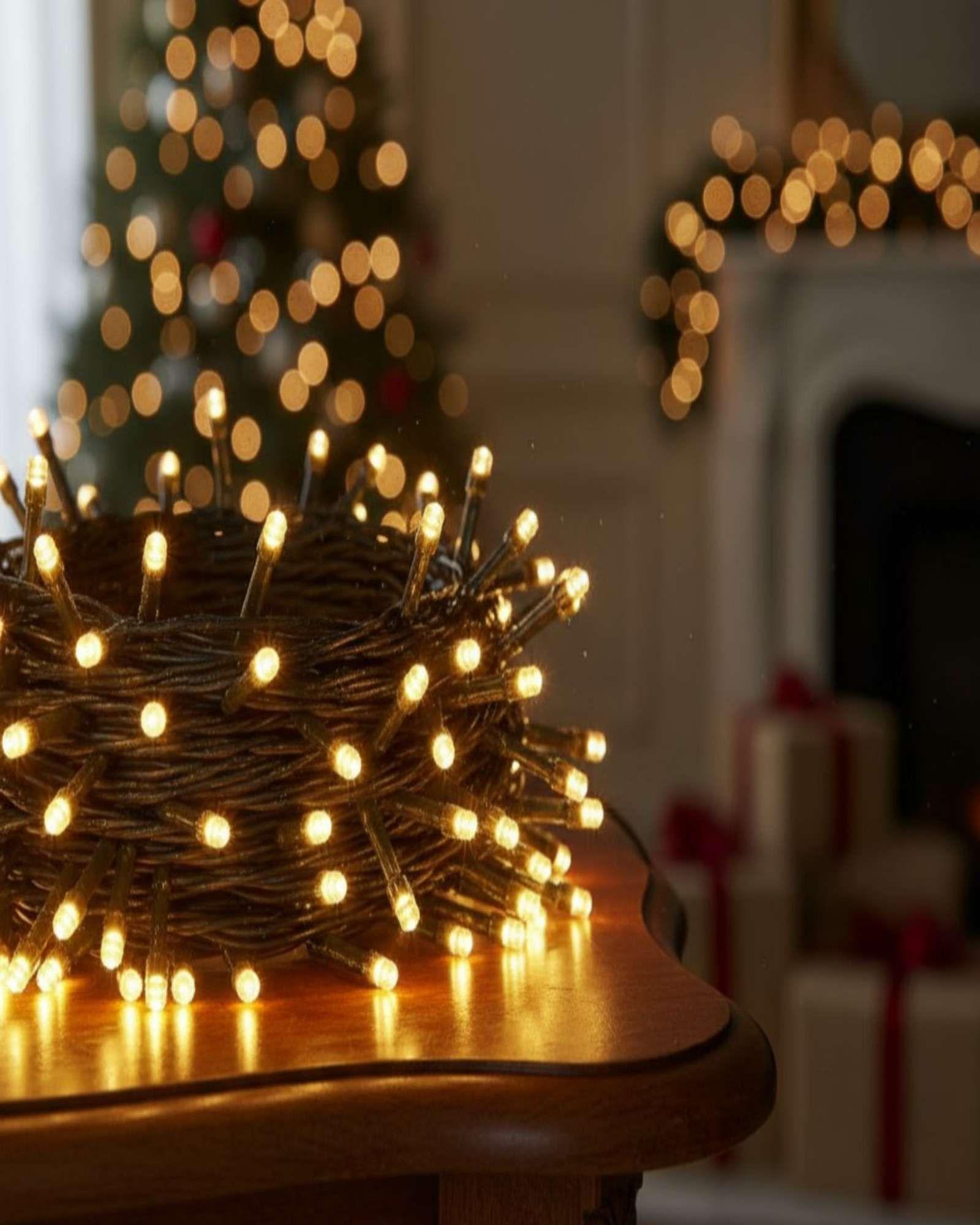 400 Luces Led Calidad Amarillla NAVIDAD Lineales-4