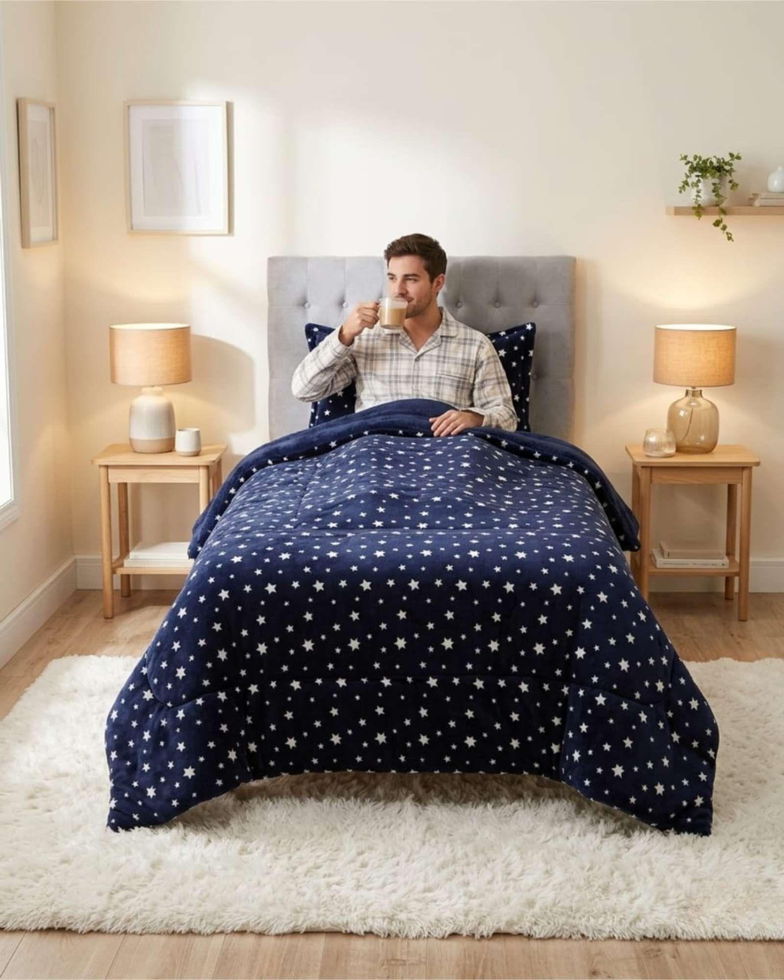 Cubrecama Plush con Chiporro Plaza y Media Diseño Premium C14-3