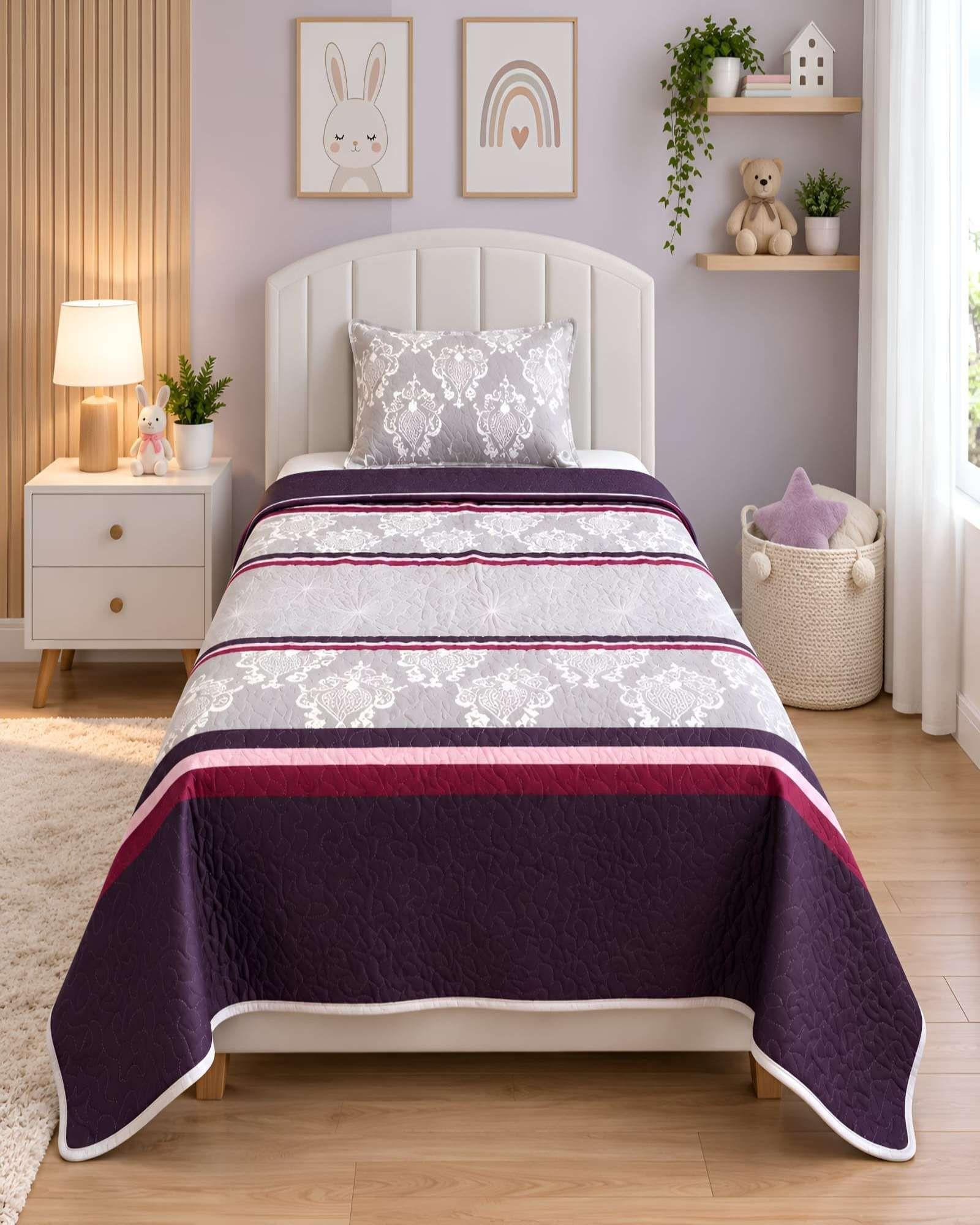 Cubrecamas Quilt De Verano Plaza y Media Ligero Y Transpirable Mas Almohada m7-2