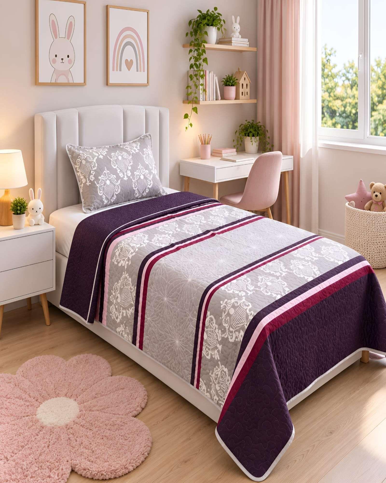 Cubrecamas Quilt De Verano Plaza y Media Ligero Y Transpirable Mas Almohada m7-5