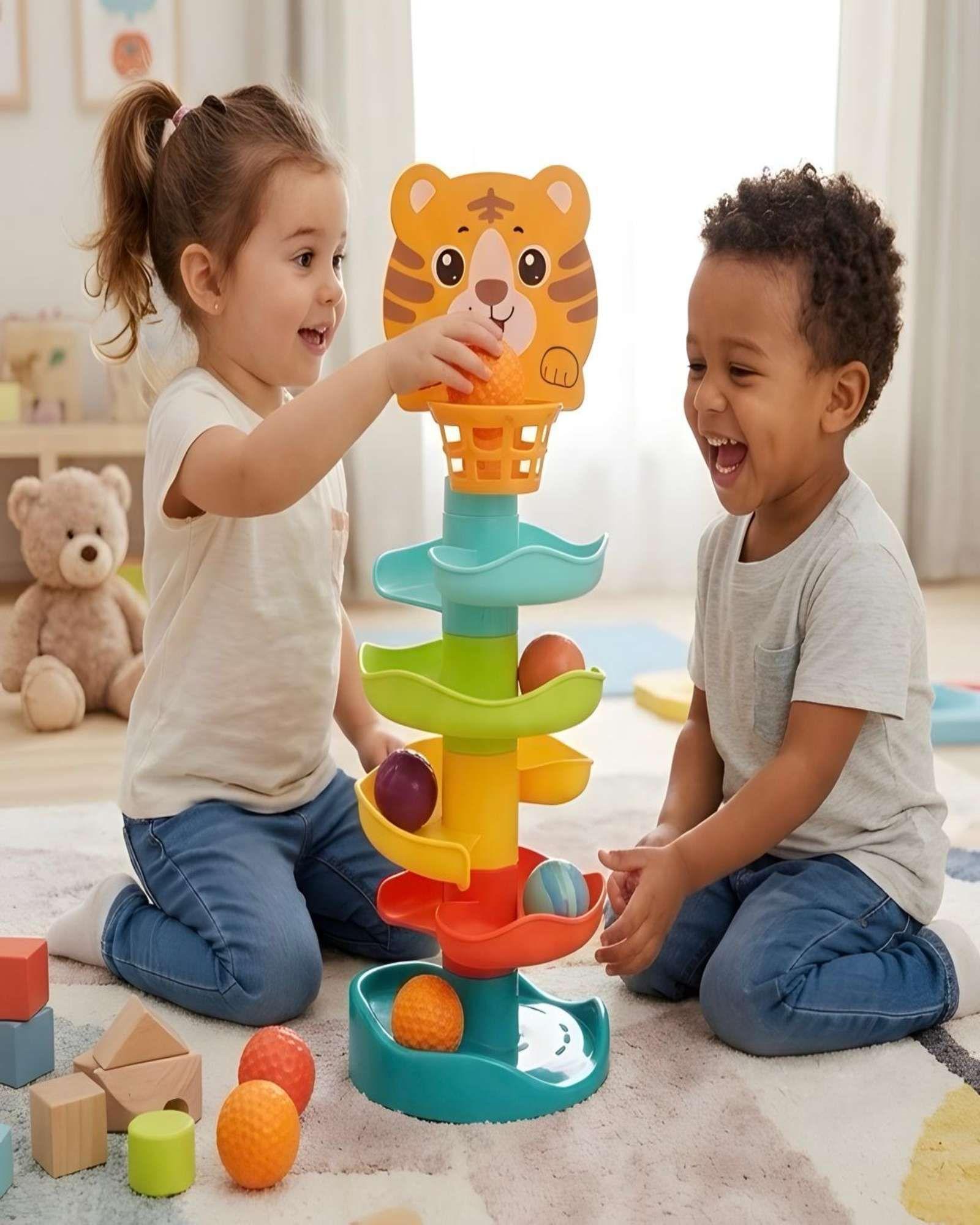 Juguete Didactico Torre Tobogan de Pelotas Para Bebes y Niños-2