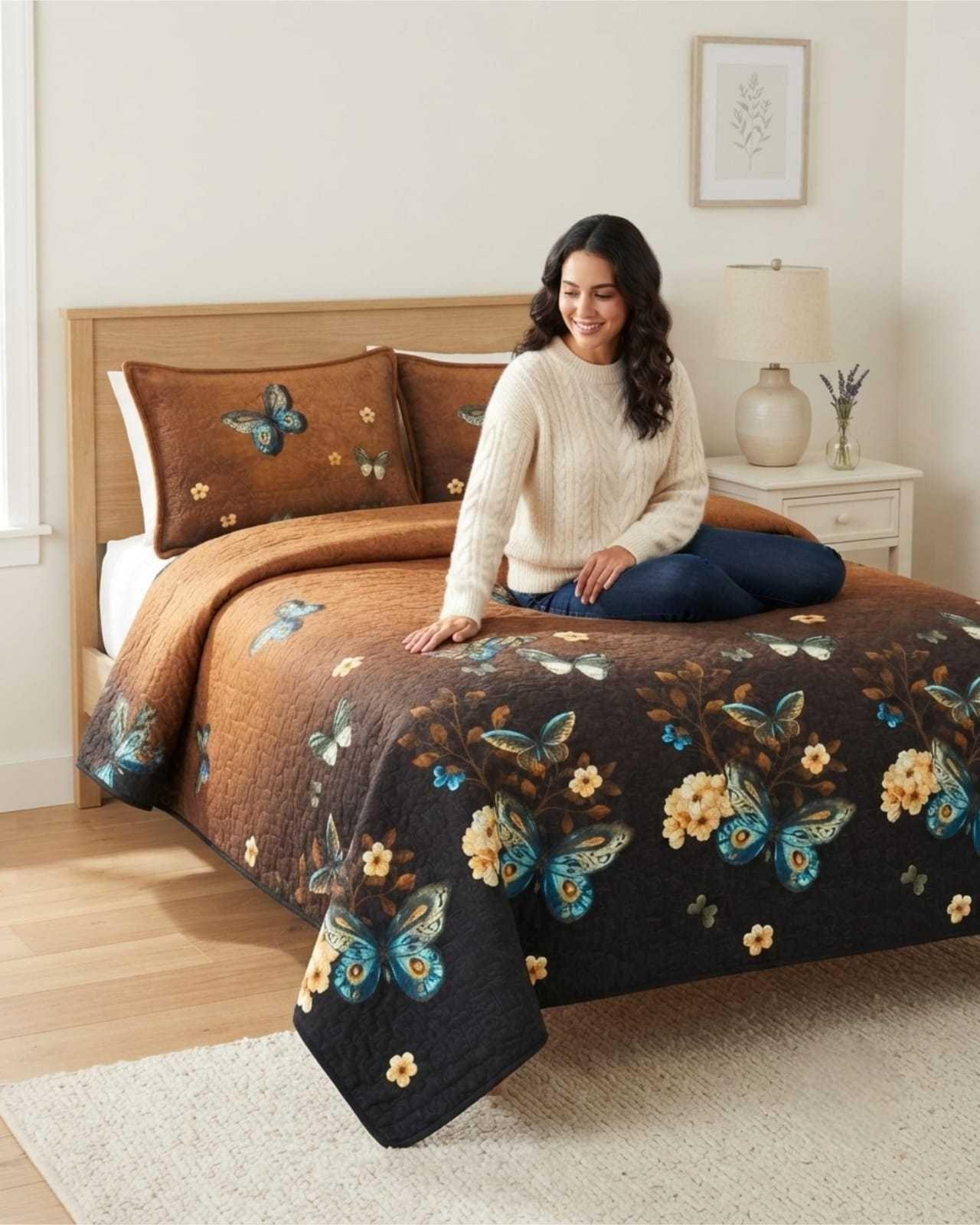 Cubrecama Delgado 2 Plazas Transpirable Con Fundas Mas Almohadas m27-0