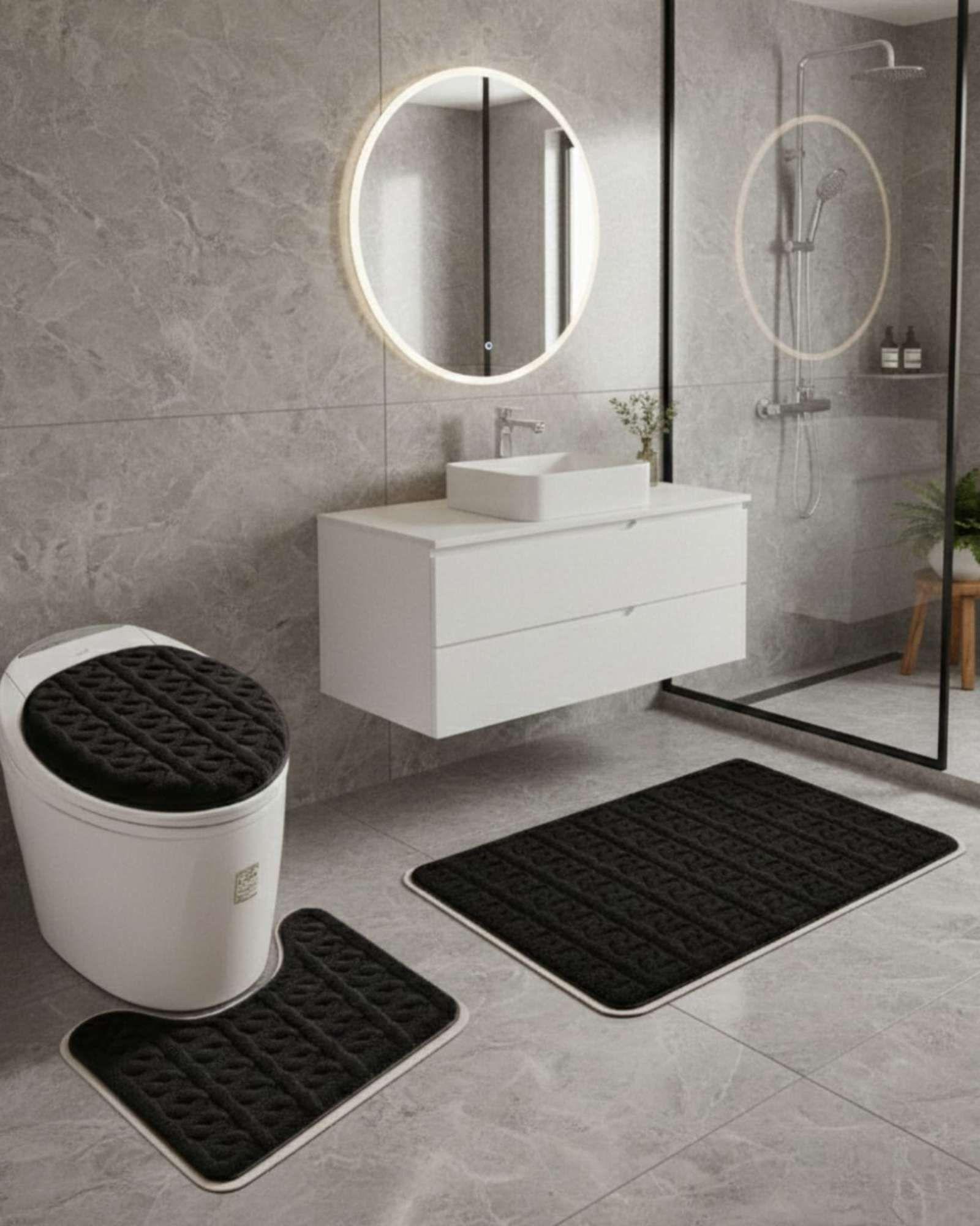 SET DE BAÑO 3 PIEZAS SUAVES Y ABSORBENTES m11-1